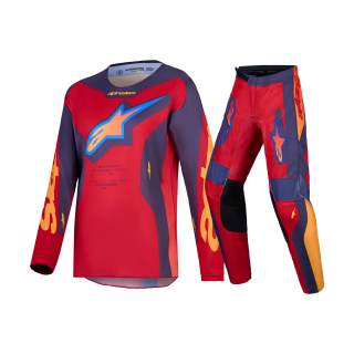 Alpinestars Youth Motocross Gear 2027 Fluid Hunt - Fire Red / Graystone / Hot Coral