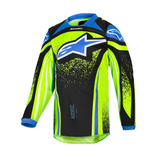 Alpinestars Mini Motocross Jersey 2026 Racer Nomur - Dark Navy / Fluo Yellow / Ucla / Blue