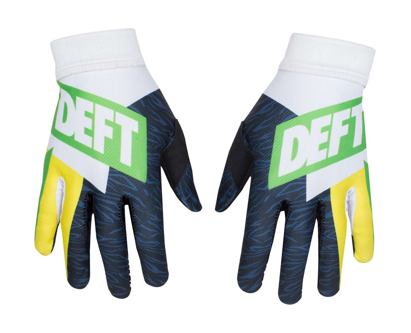 Deft Family Motocross Gloves ARTISAN Evident - Green / Yellow