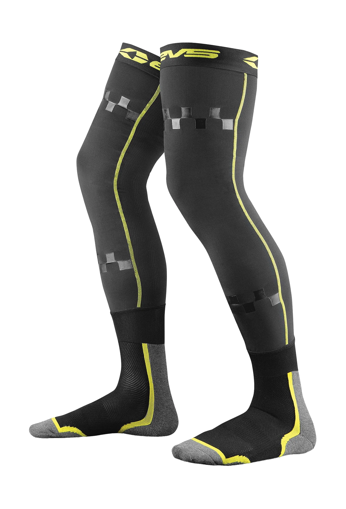 EVS Motocross Socks Long Kneebrace Fusion - Black / Hi-Viz