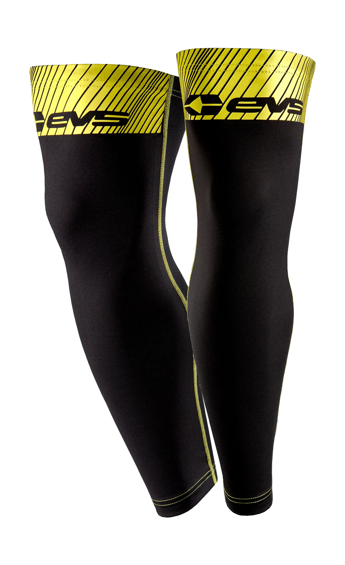 EVS Knee Brace Sleeves - Black / Hi-Viz
