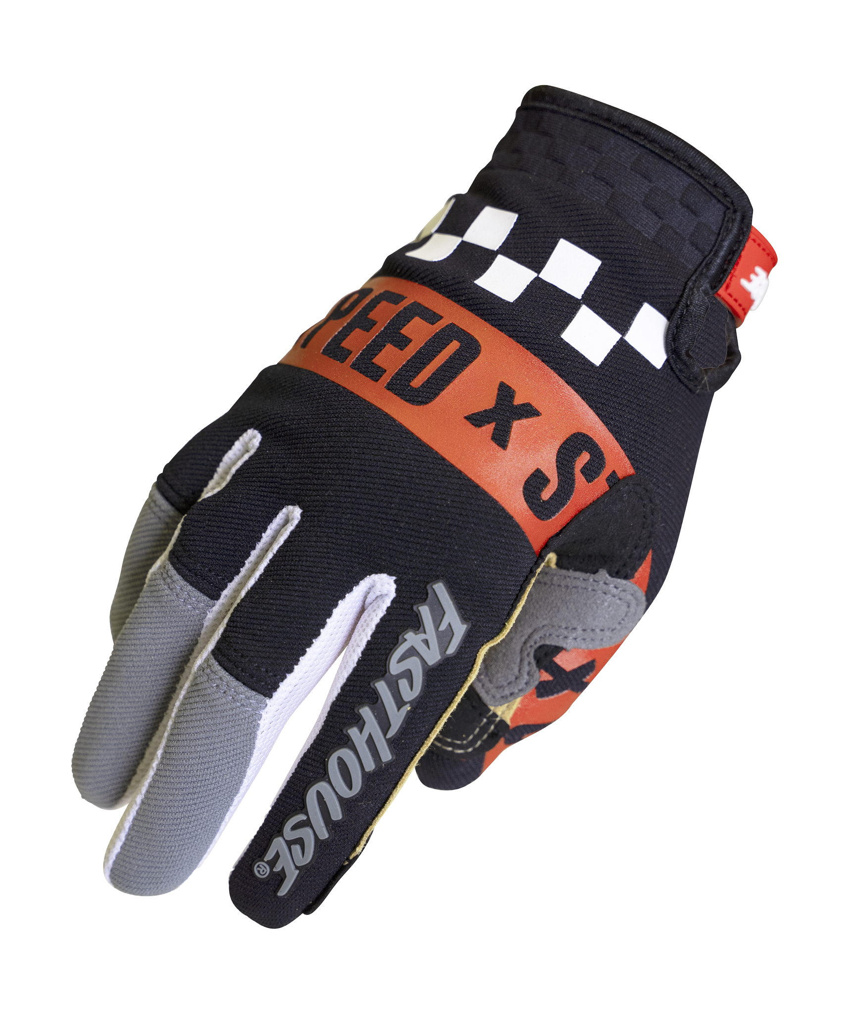 Fasthouse Motocross Gloves Speed Style Domingo - Grey / Black