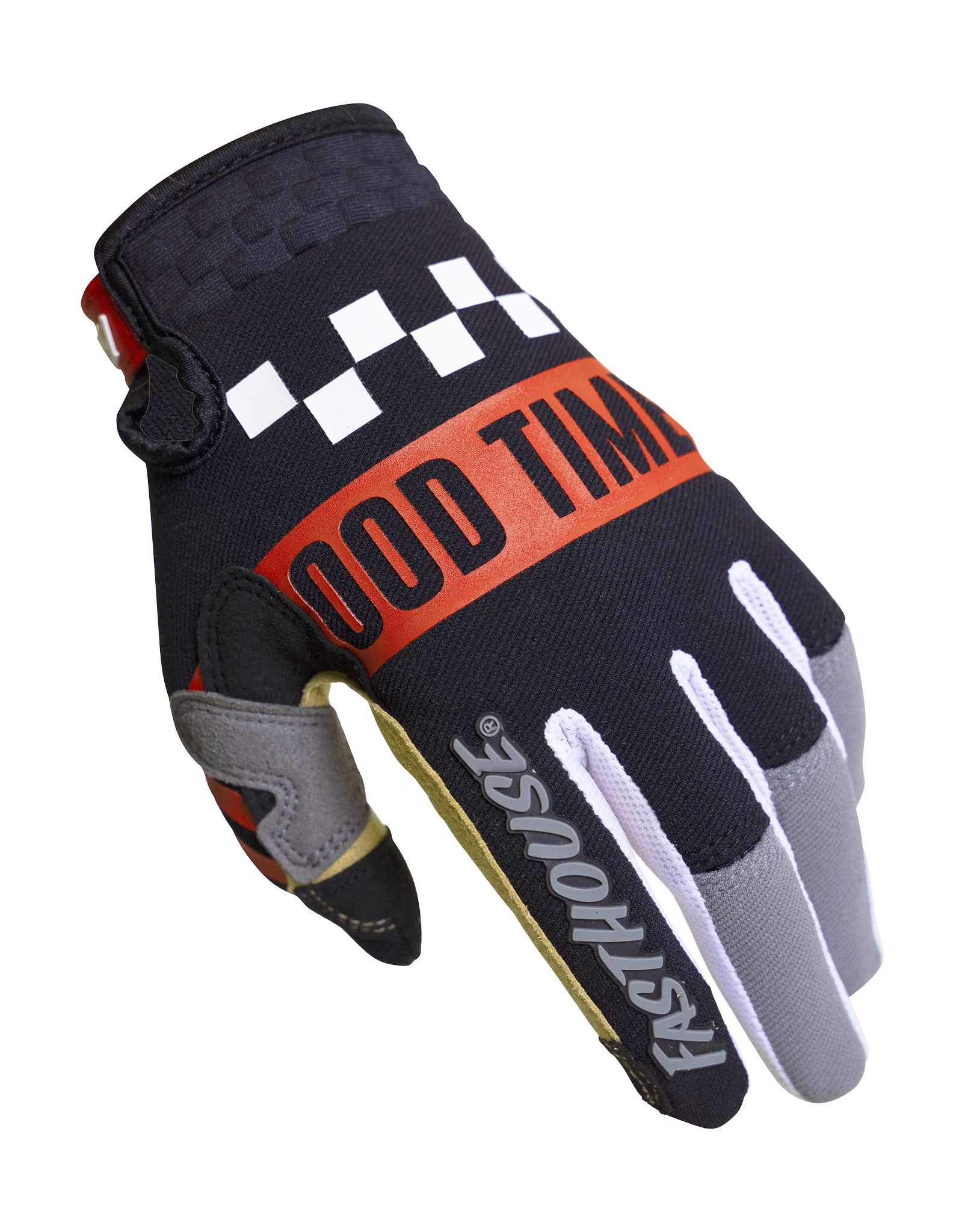 Fasthouse Youth Motocross Gloves Speed Style Domingo - Grey / Black
