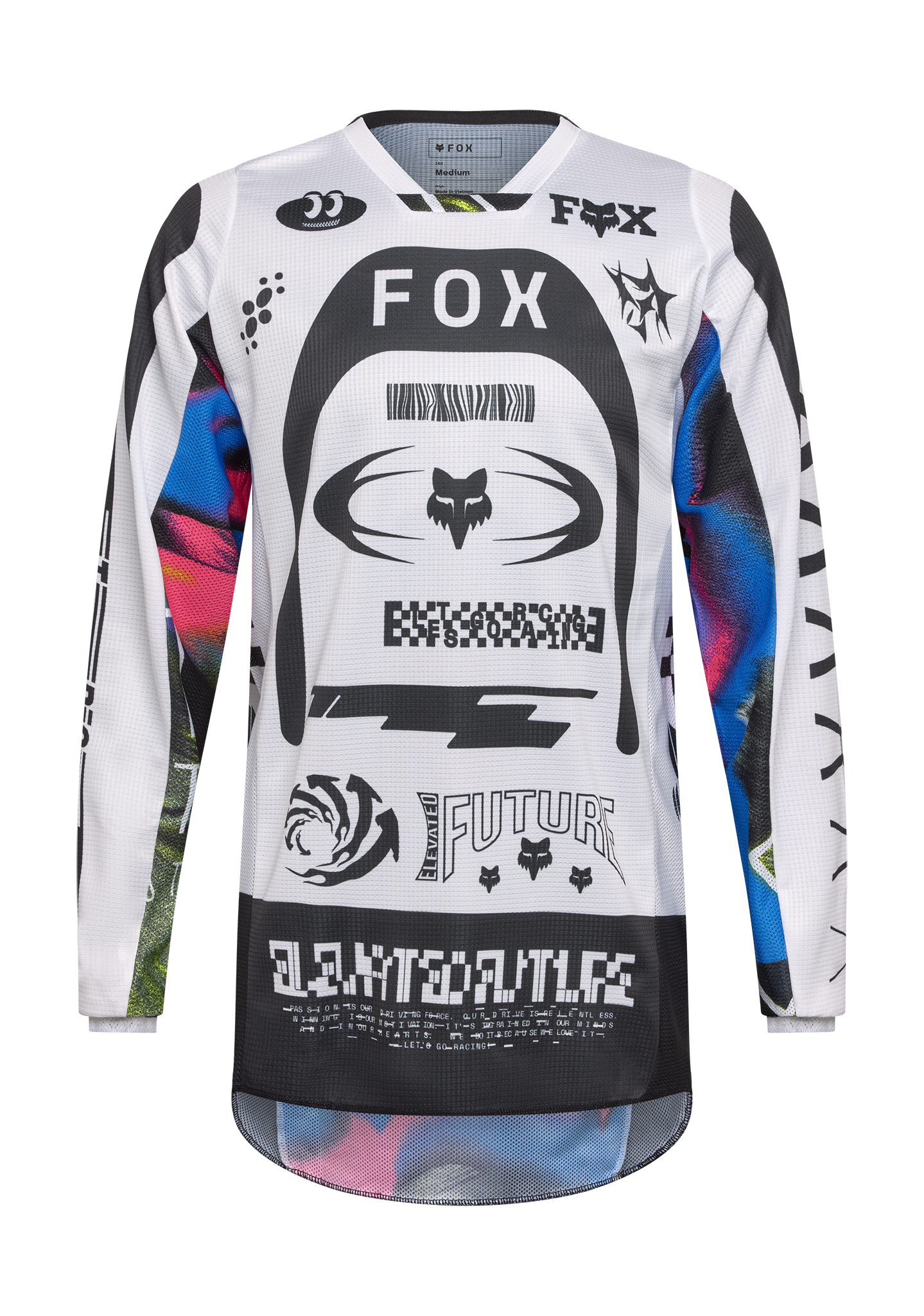 Fox Motocross Jersey 2026 180 Image Cosmo - White / Black