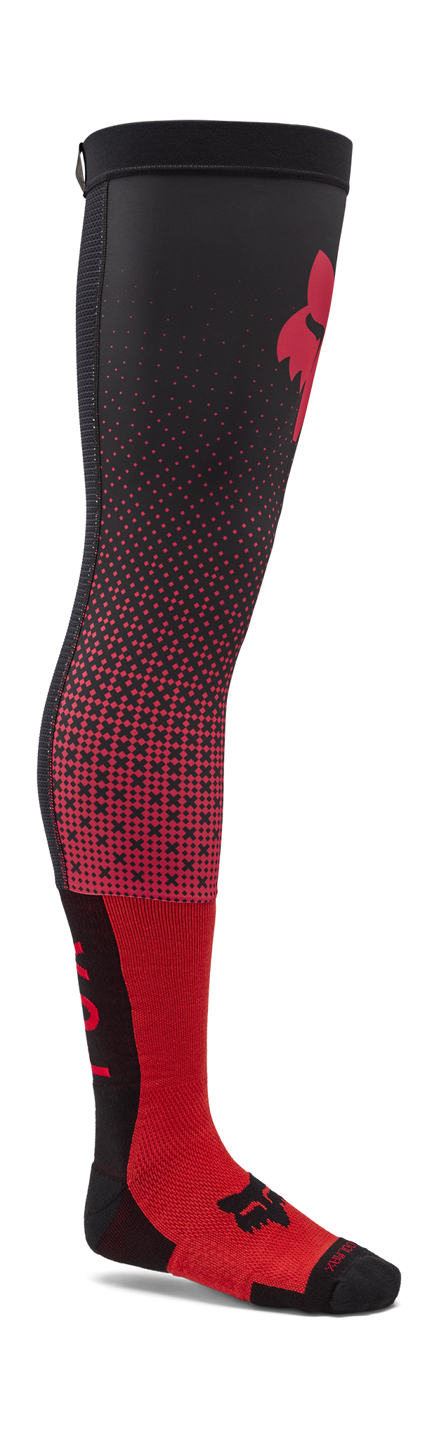 Fox Motocross Socks Long Kneebrace Flexair Fracture - Fluo Red