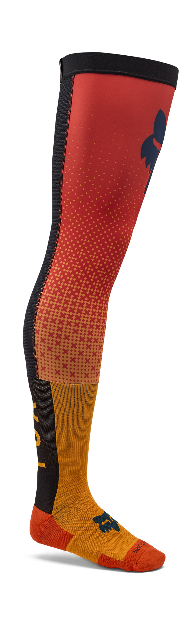 Fox Motocross Socks Long Kneebrace Flexair Fracture - Tangerine
