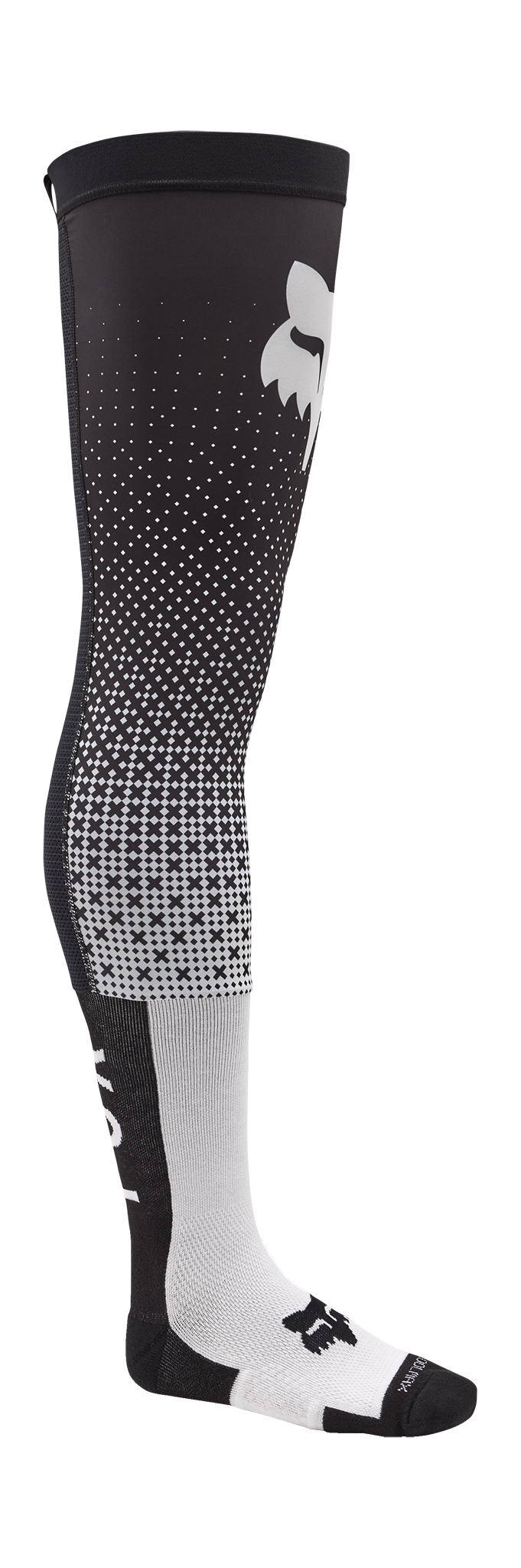 Fox Motocross Socks Long Kneebrace Flexair Fracture - White / Black