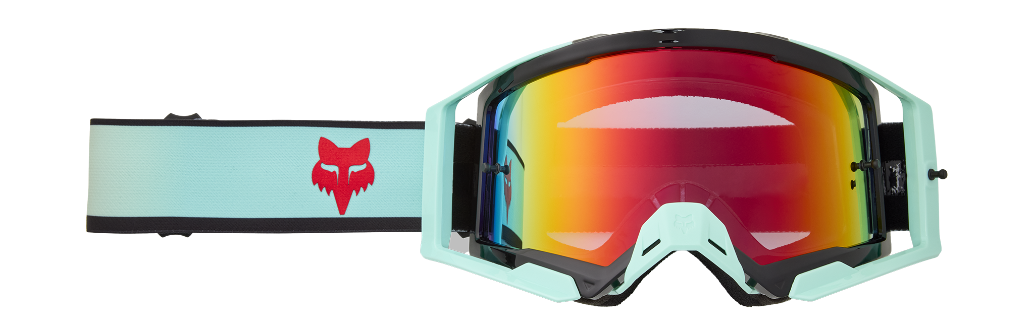 Fox Motocross Goggle Airspace II Drip - Turquoise - Red Spark