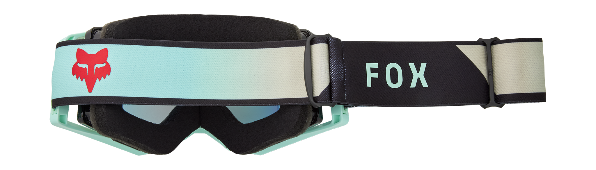 Fox Motocross Goggle Airspace II Drip - Turquoise - Red Spark