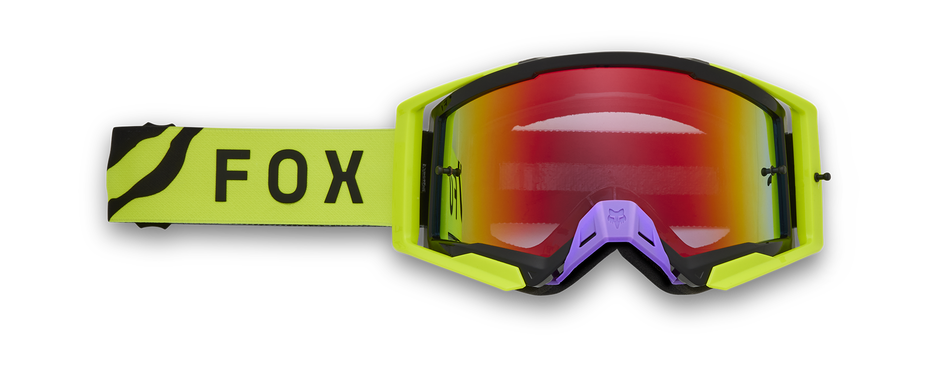 Fox Motocross Goggle Airspace II Throttle - Black / Yellow - Red Spark