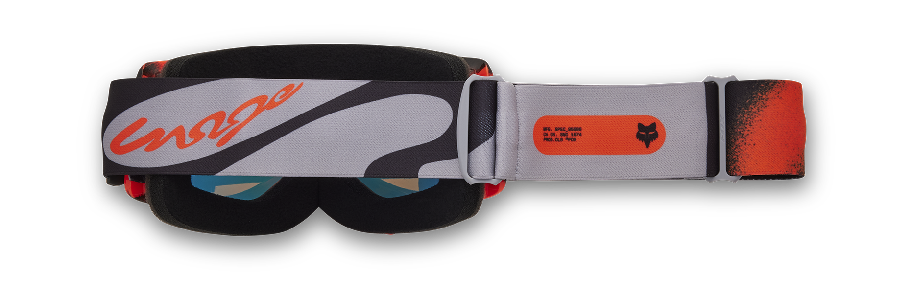 Fox Motocross Goggle Main II Emotion - Steel Grey - Orange Spark