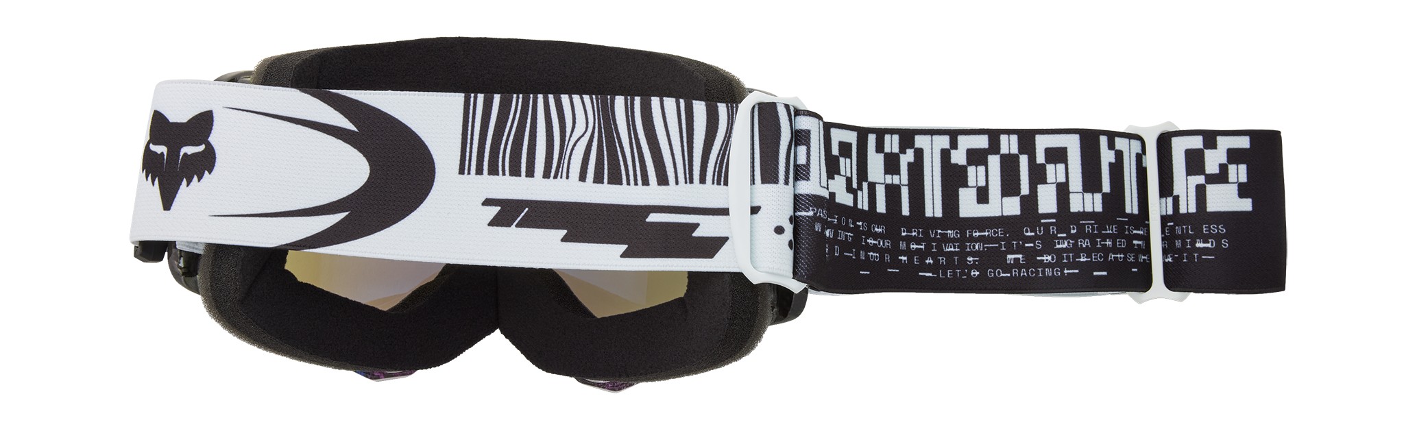 Fox Motocross Goggle Main II Image Cosmo - White / Black - Blue Spark