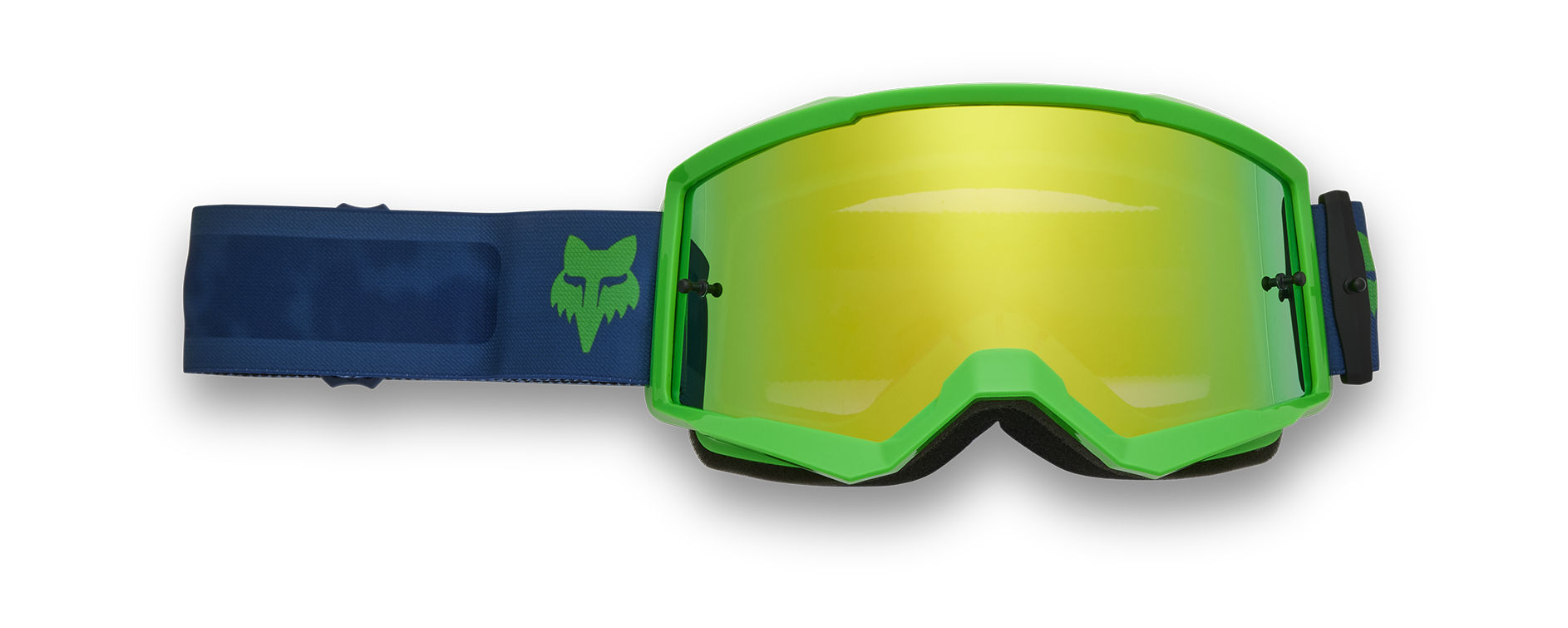 Fox Motocross Goggle Main II Taunt - Navy - Green Spark