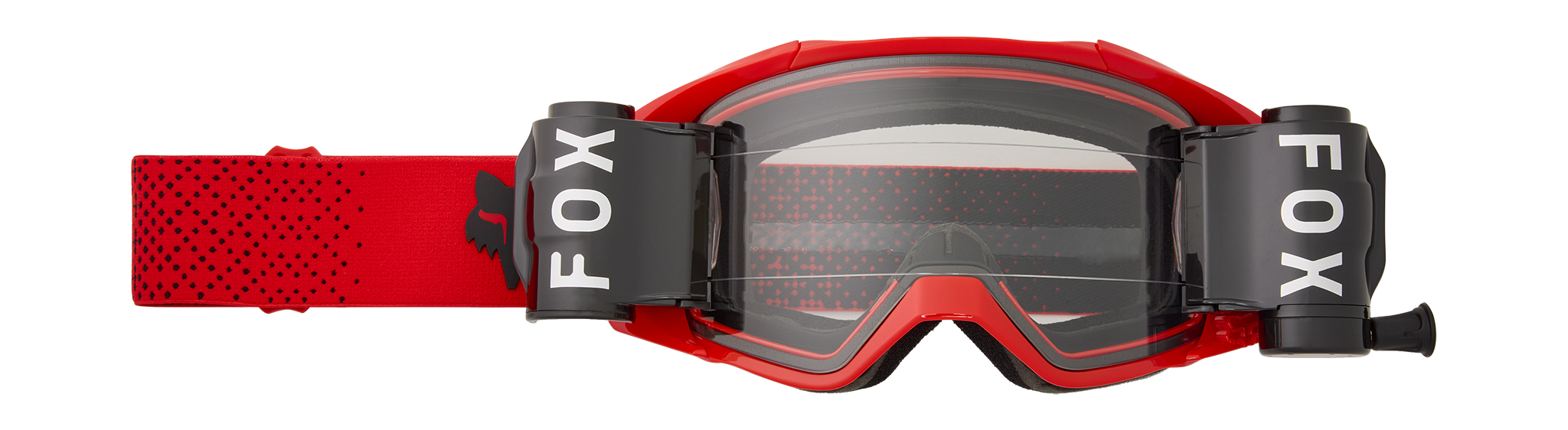 Fox Motocross Goggle Roll-Off Vue - Fluo Red - Clear