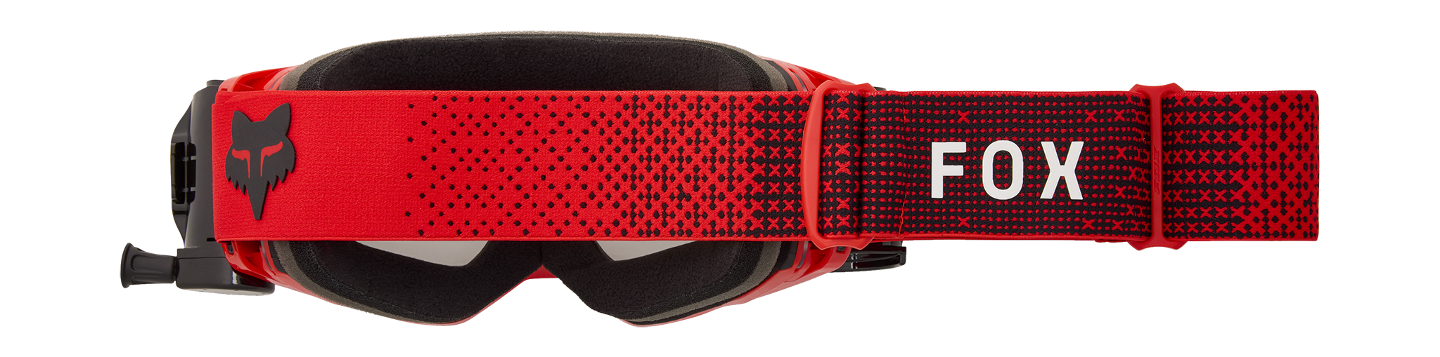 Fox Motocross Goggle Roll-Off Vue - Fluo Red - Clear
