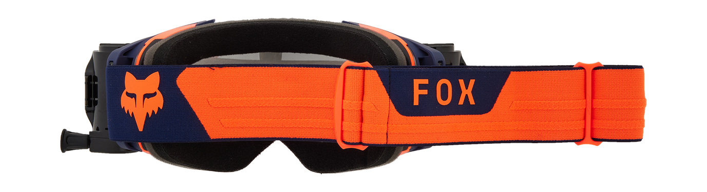 Fox Motocross Goggle Roll-Off Vue - Navy / Orange - Clear