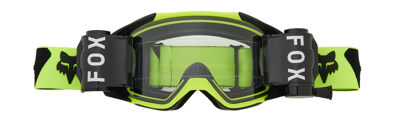 Fox Motocross Goggle Roll-Off Vue - Black / Yellow - Clear