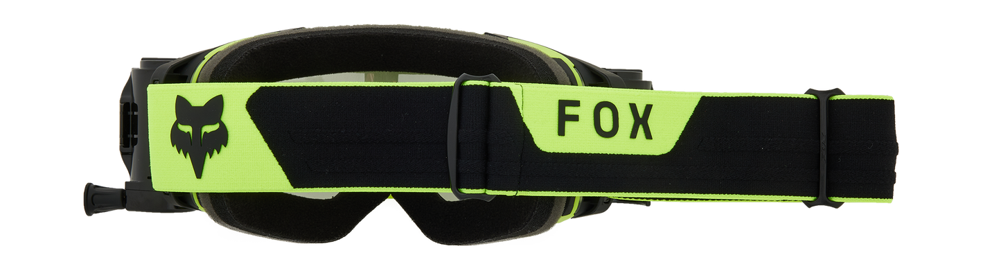 Fox Motocross Goggle Roll-Off Vue - Black / Yellow - Clear