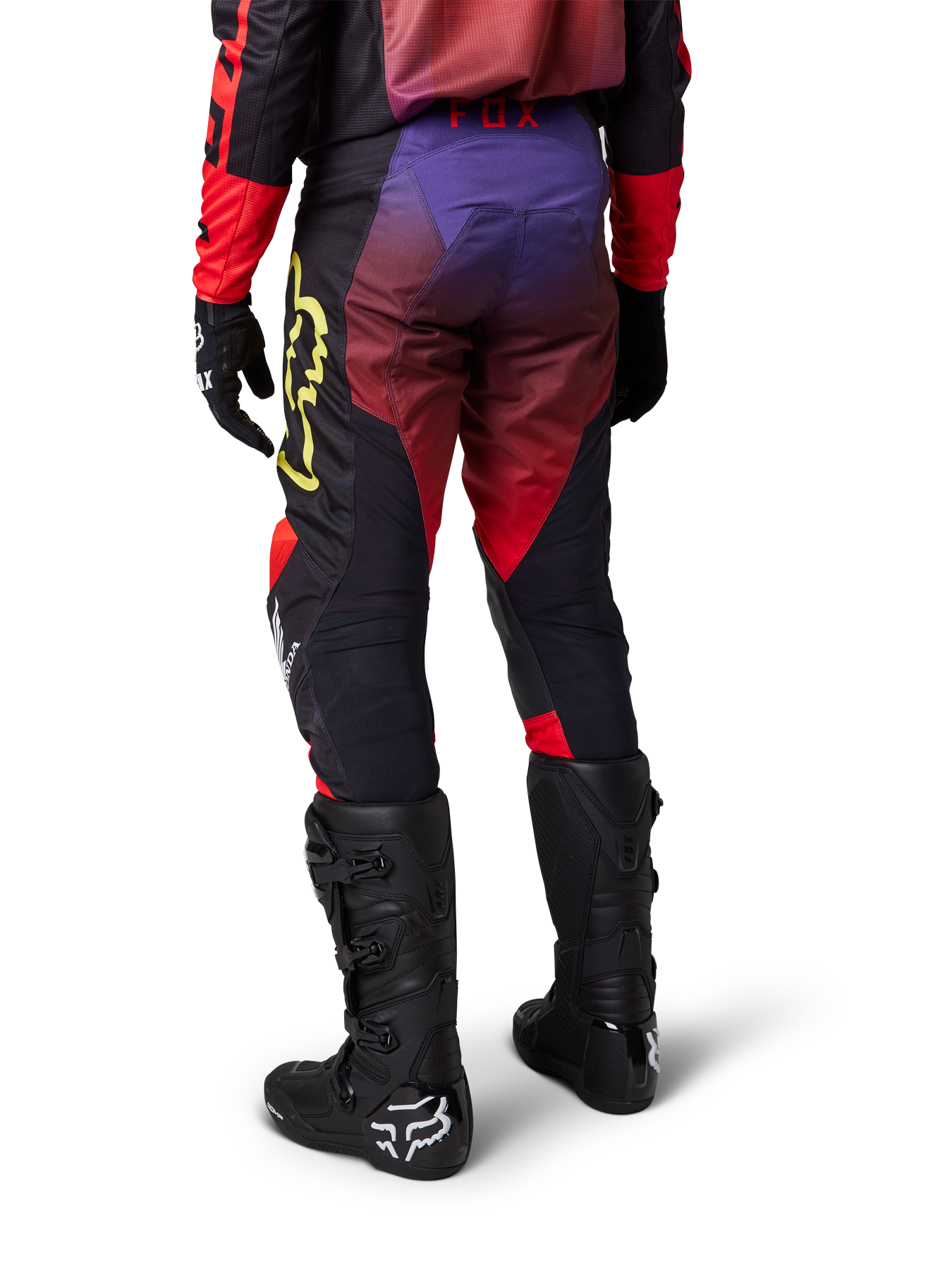 Fox Motocross Pants 180 Honda - Multi Red