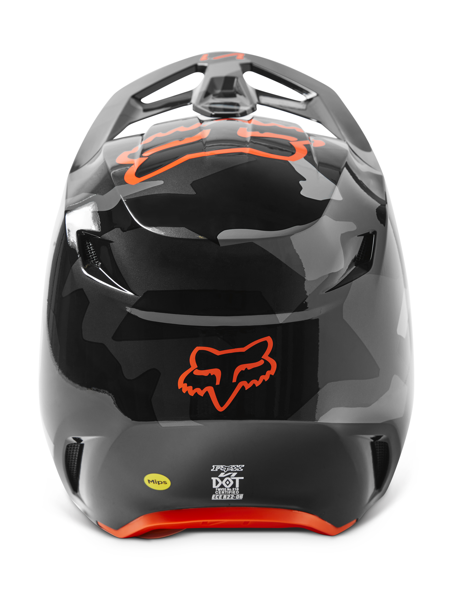 Fox Motocross Helmet V1 Bnkr - Grey Camo