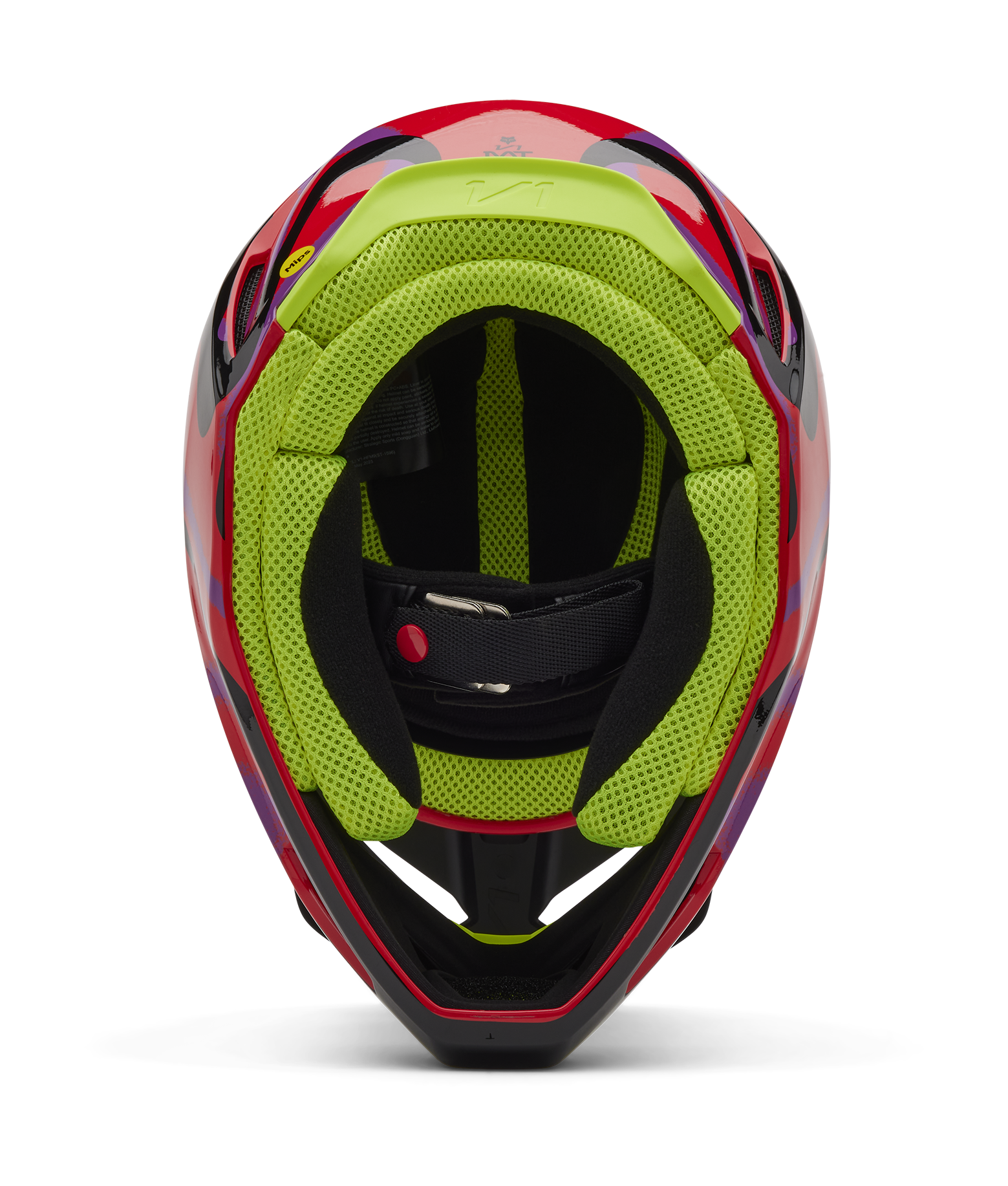Fox Motocross Helmet V1 Emotion - Fluo Red