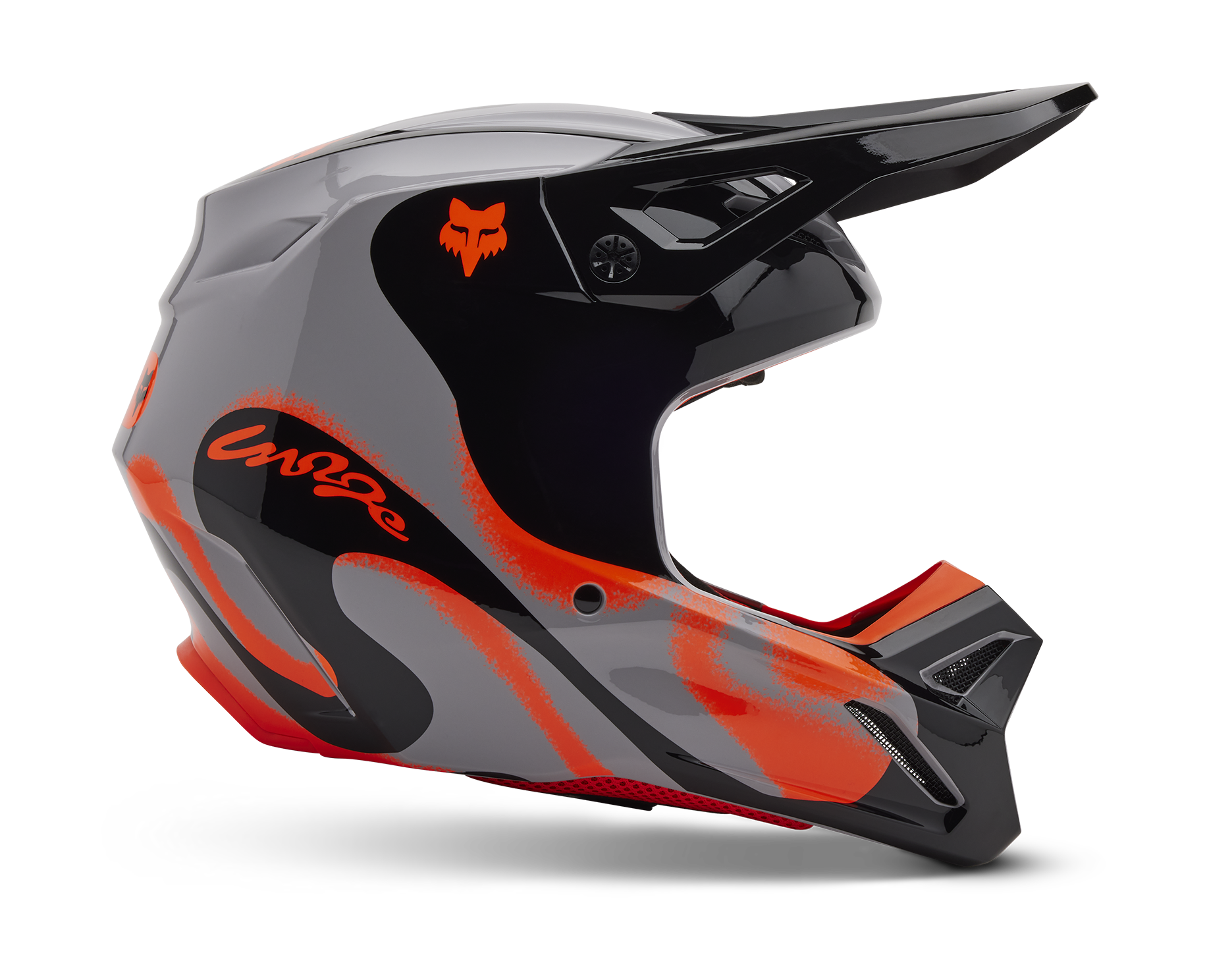 Fox Motocross Helmet V1 Emotion - Steel Grey