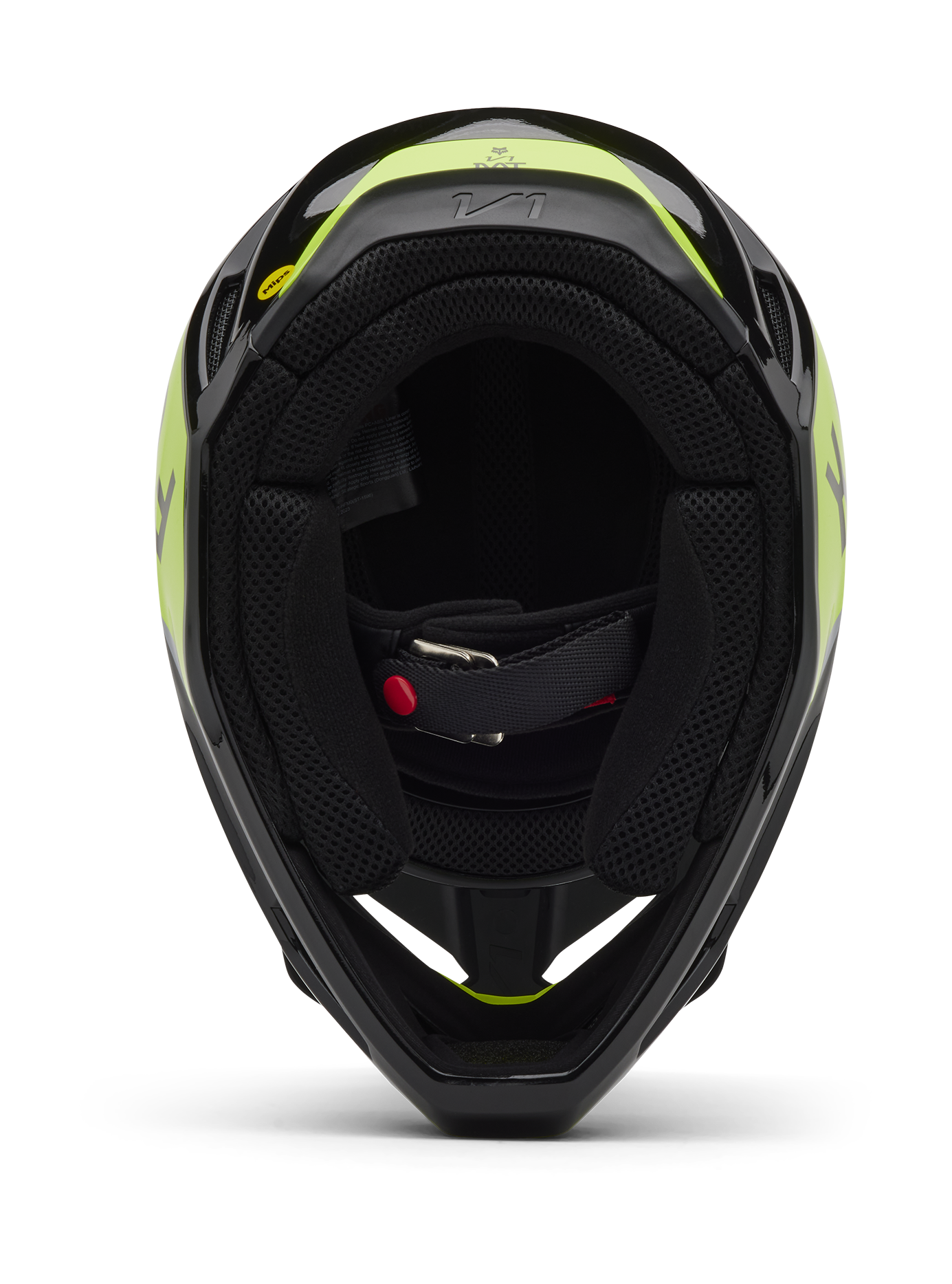 Fox Motocross Helmet V1 Lean - Grey / Yellow