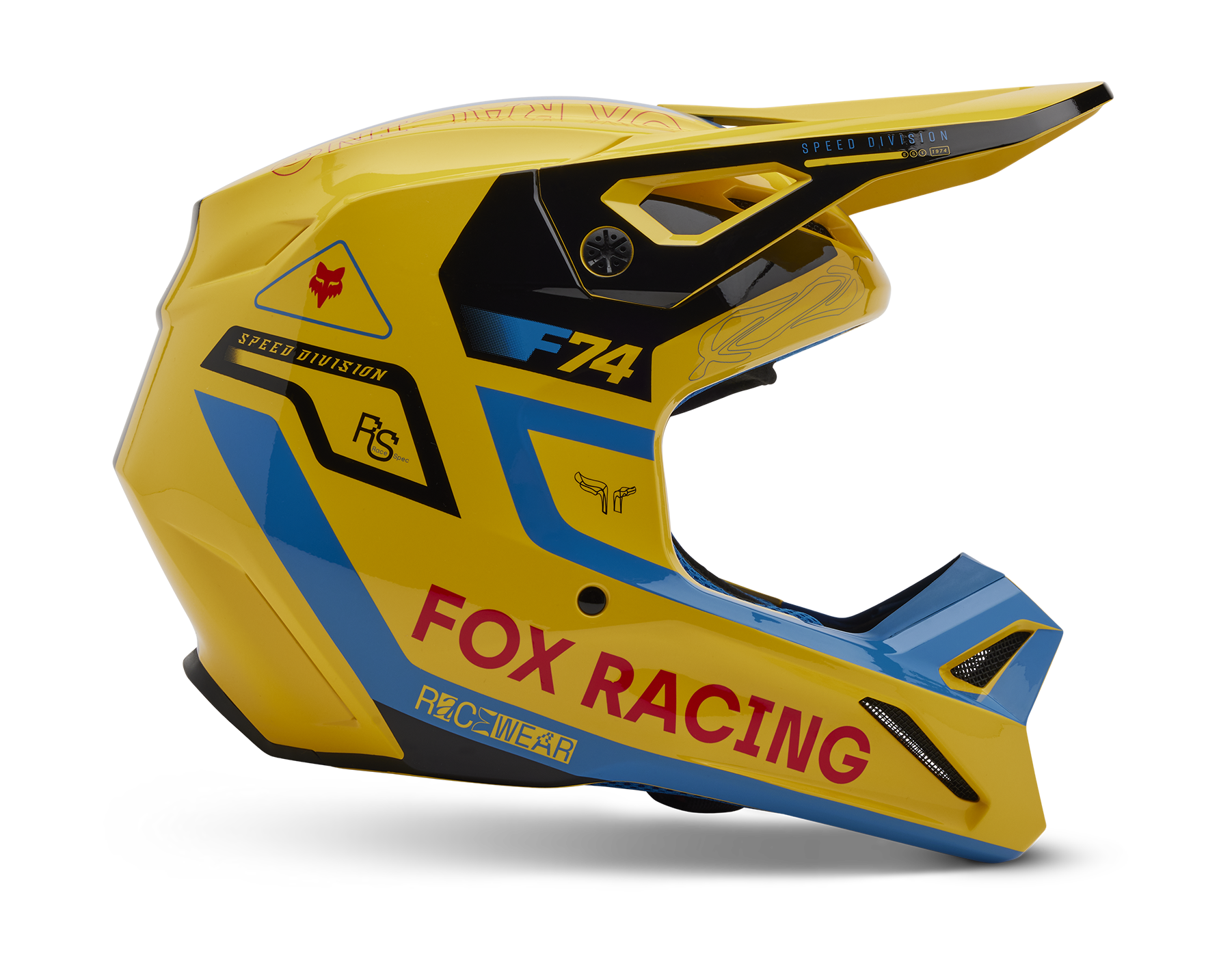 Fox Motocross Helmet V1 Race Spec - Yellow