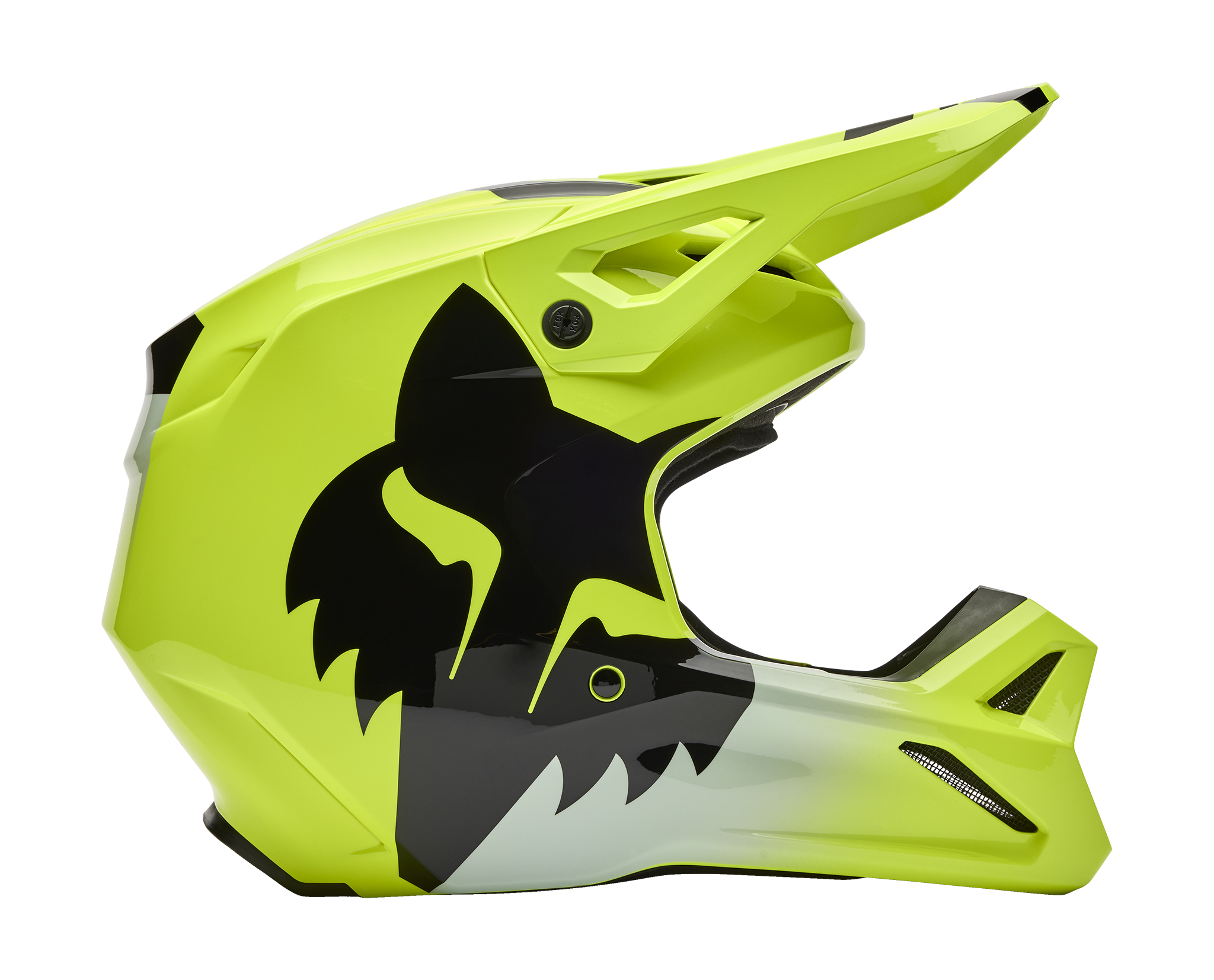 Fox Motocross Helmet V1 Shield - Fluo Yellow