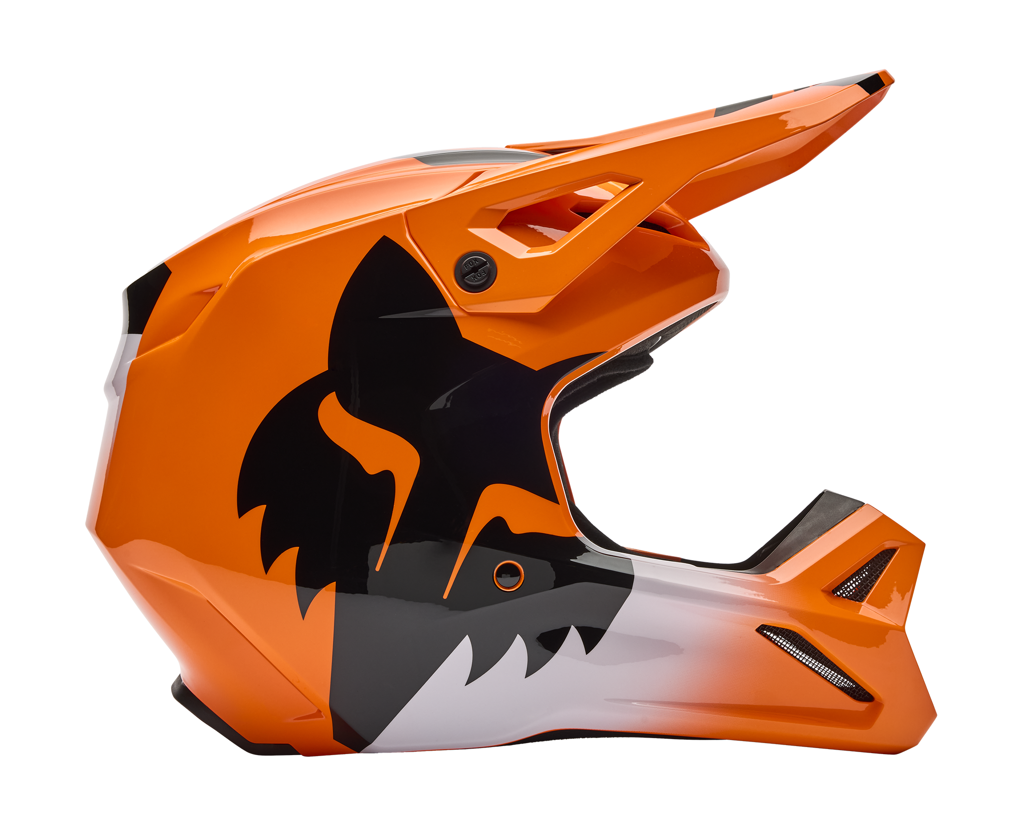 Fox Motocross Helmet V1 Shield - Fluo Orange