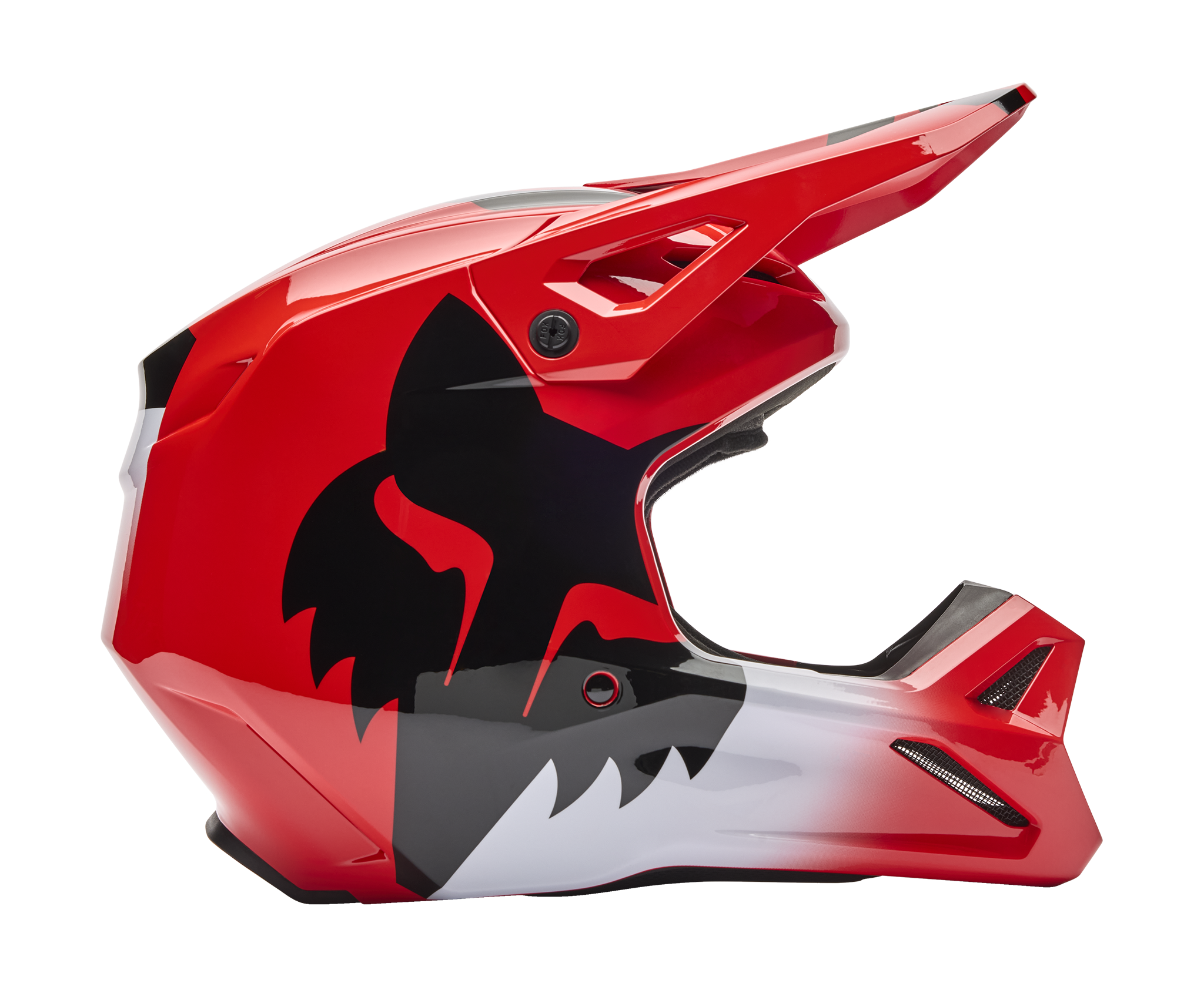 Fox Motocross Helmet V1 Shield - Fluo Red