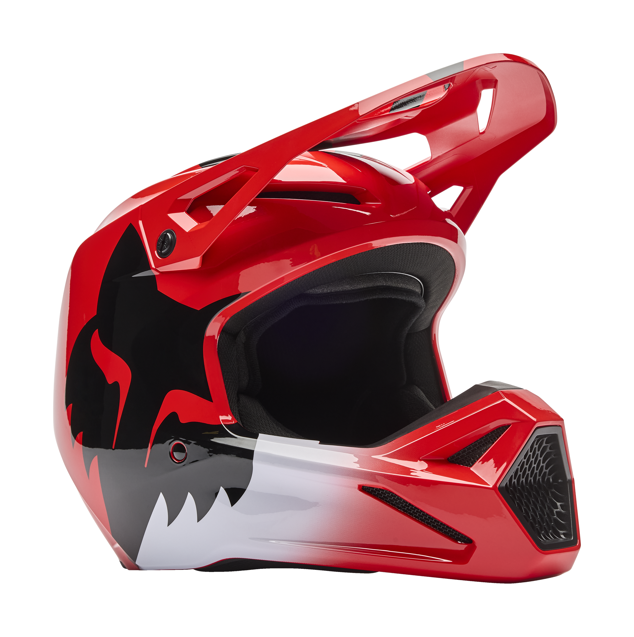 Fox Motocross Helmet V1 Shield - Fluo Red
