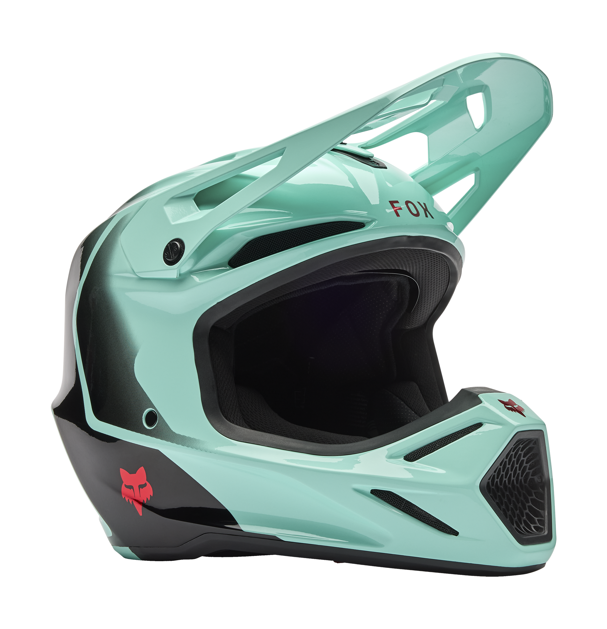 Fox Motocross Helmet V3 Drip - Turquoise