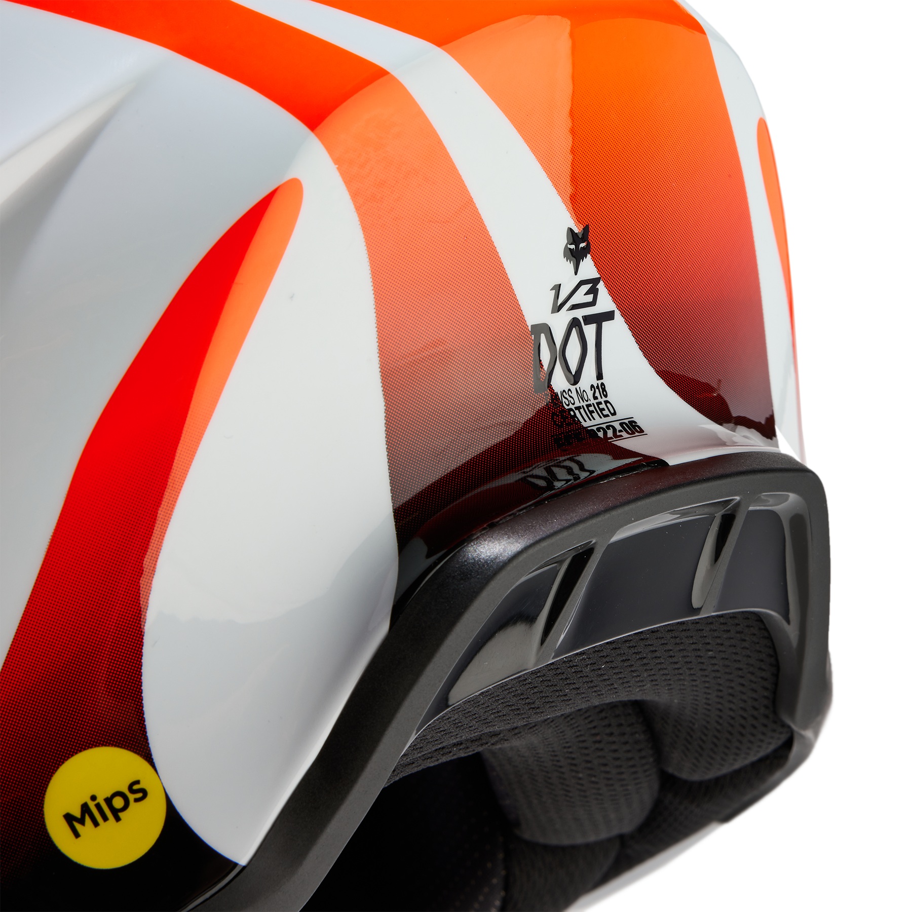 Fox Motocross Helmet V3 Magnetic - White