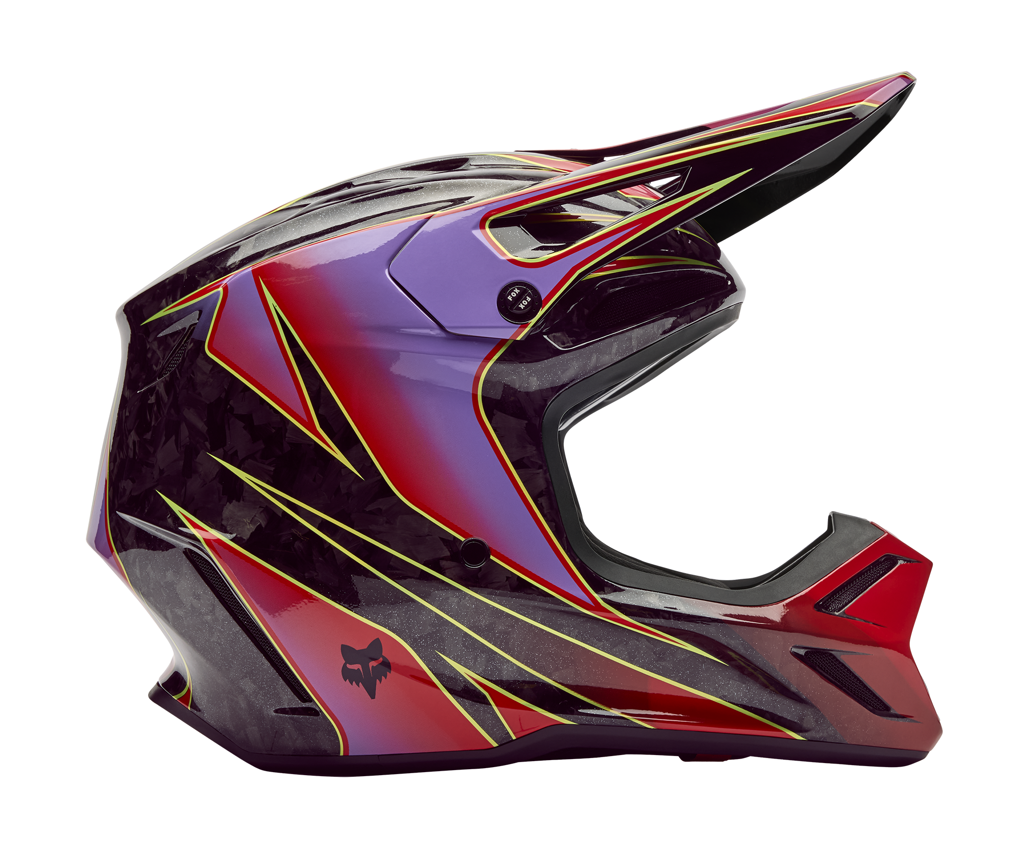 Fox Motocross Helmet V3 RS Canvas - Red