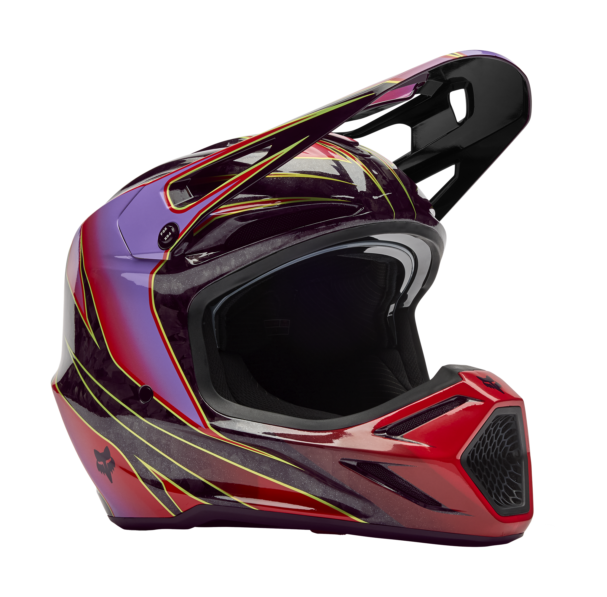 Fox Motocross Helmet V3 RS Canvas - Red