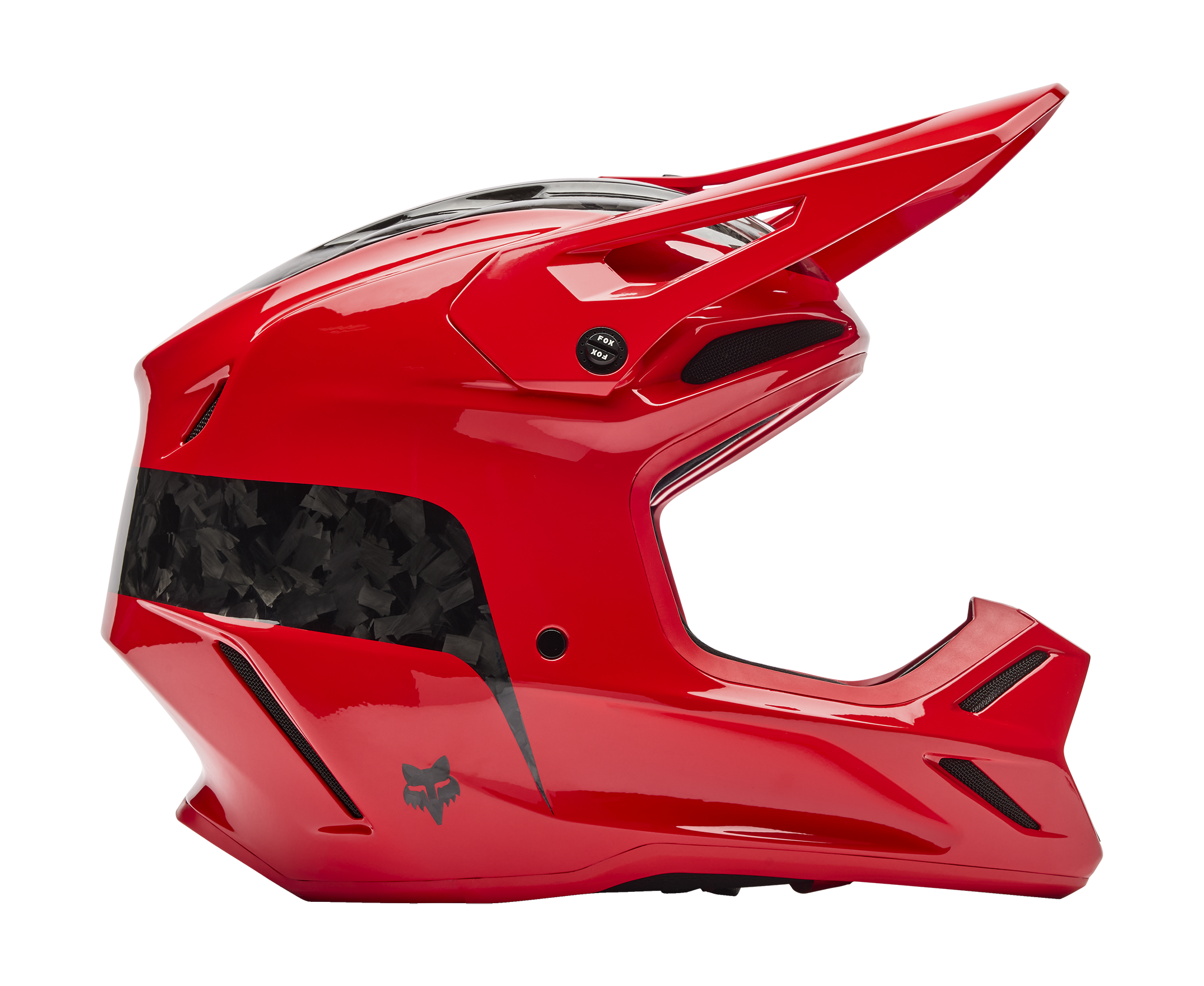 Fox Motocross Helmet V3 RS Fracture - Fluo Red