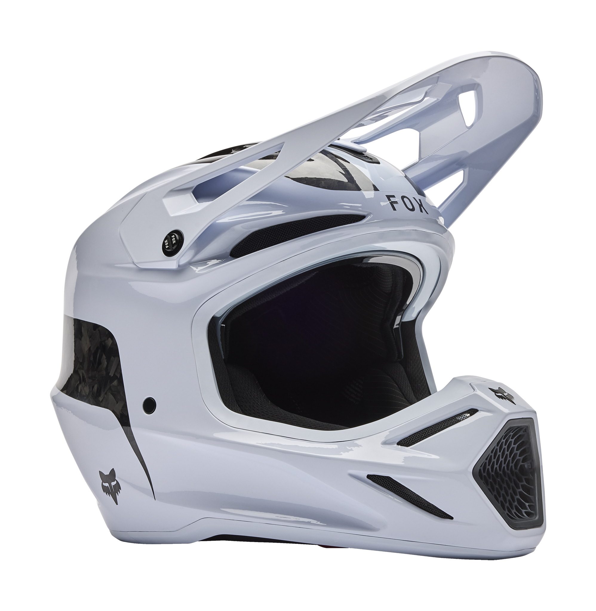 Fox Motocross Helmet V3 RS Fracture - White