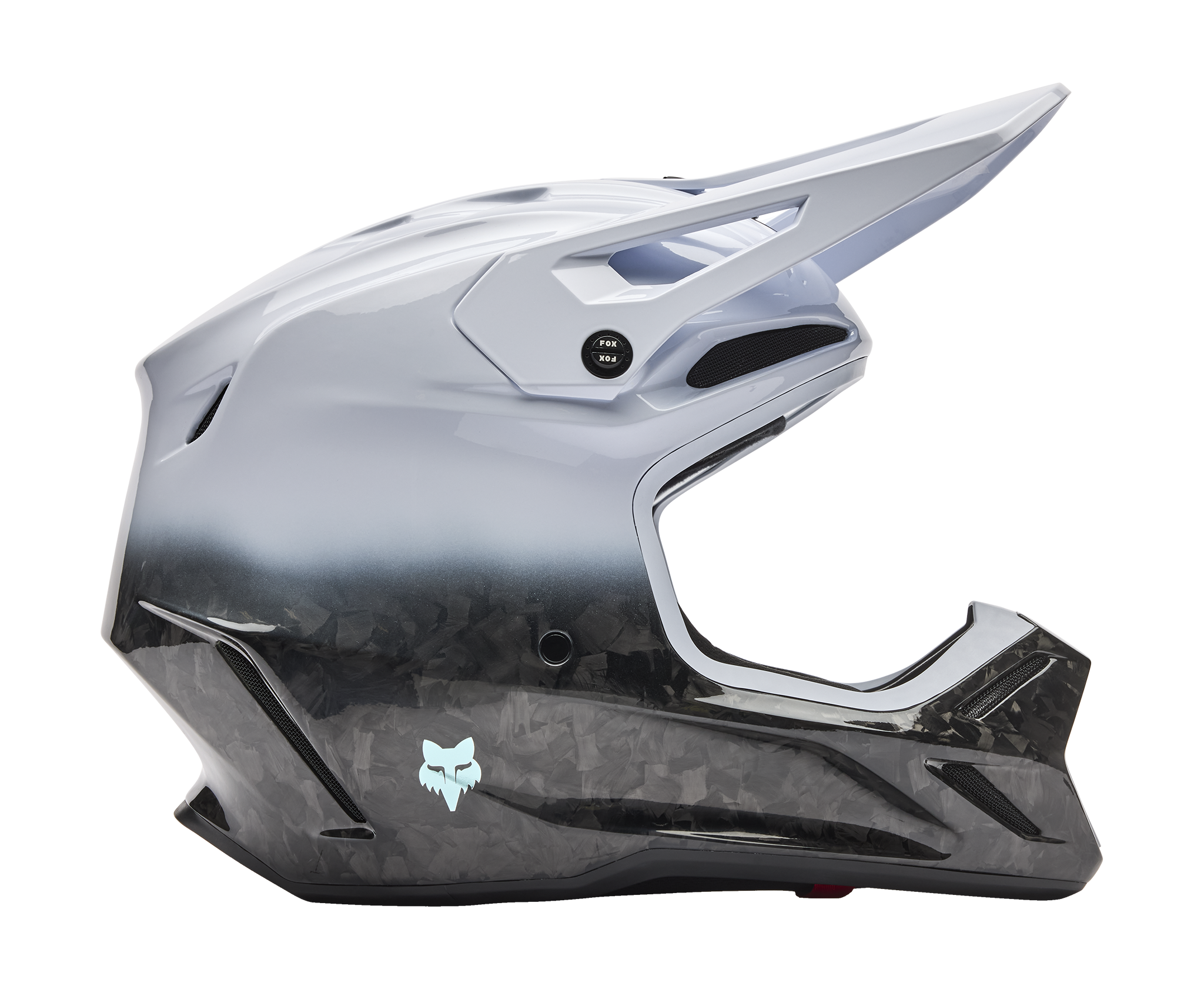 Fox Motocross Helmet V3 RS Ghost - White