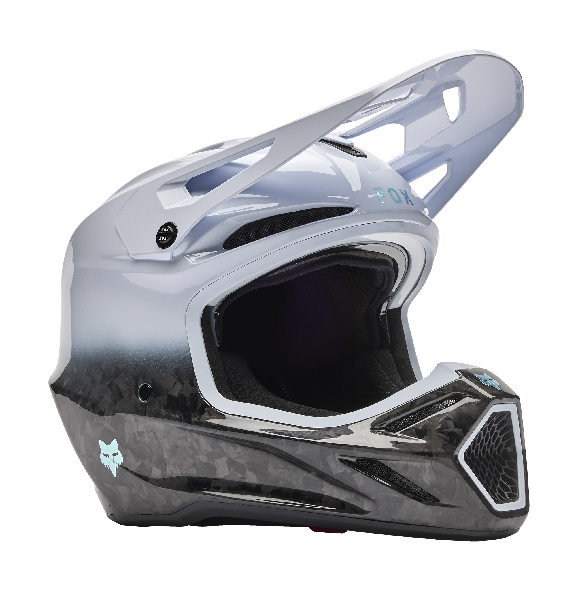 Fox Motocross Helmet V3 RS Ghost - White