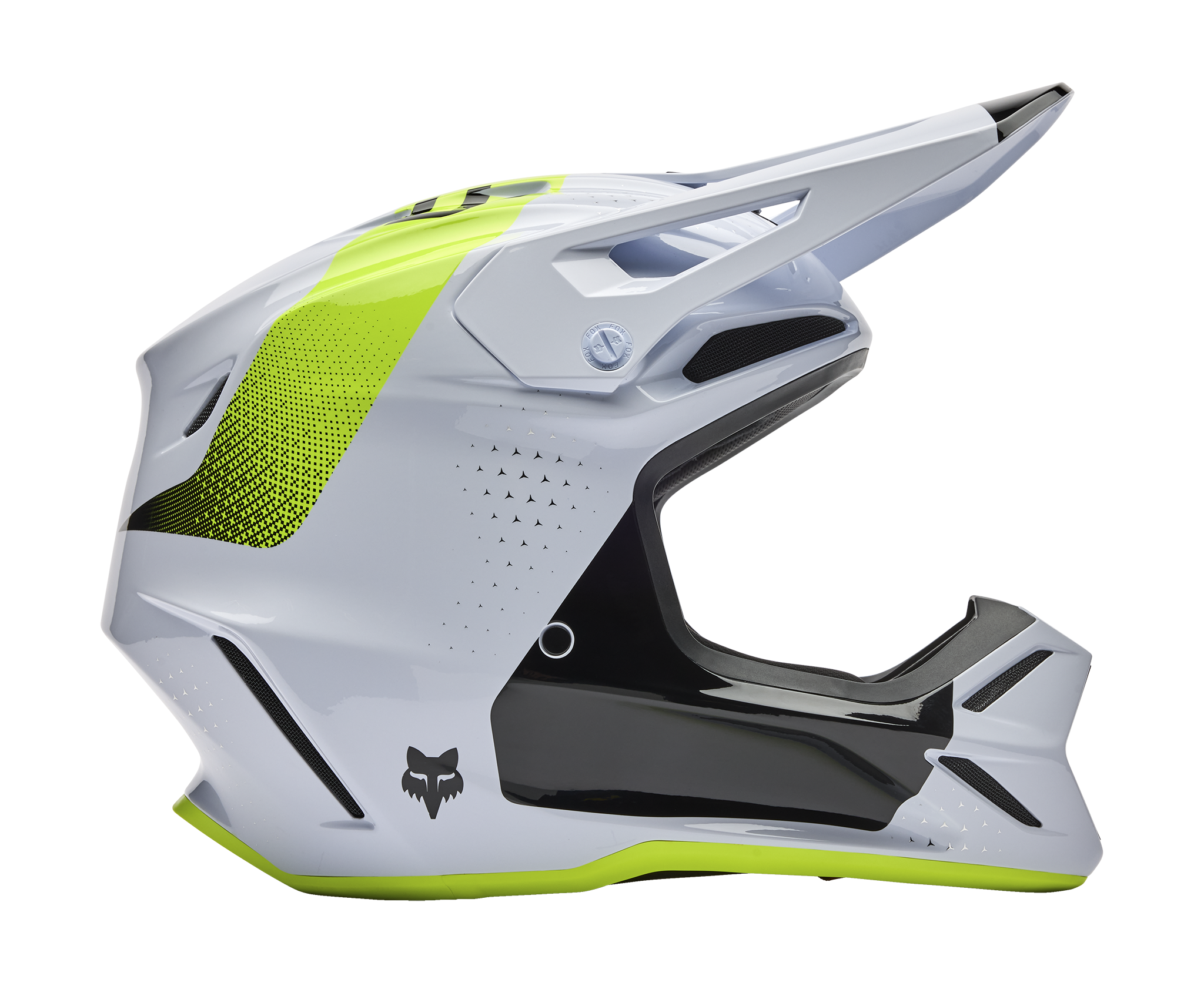 Fox Motocross Helmet V3 Tine - White
