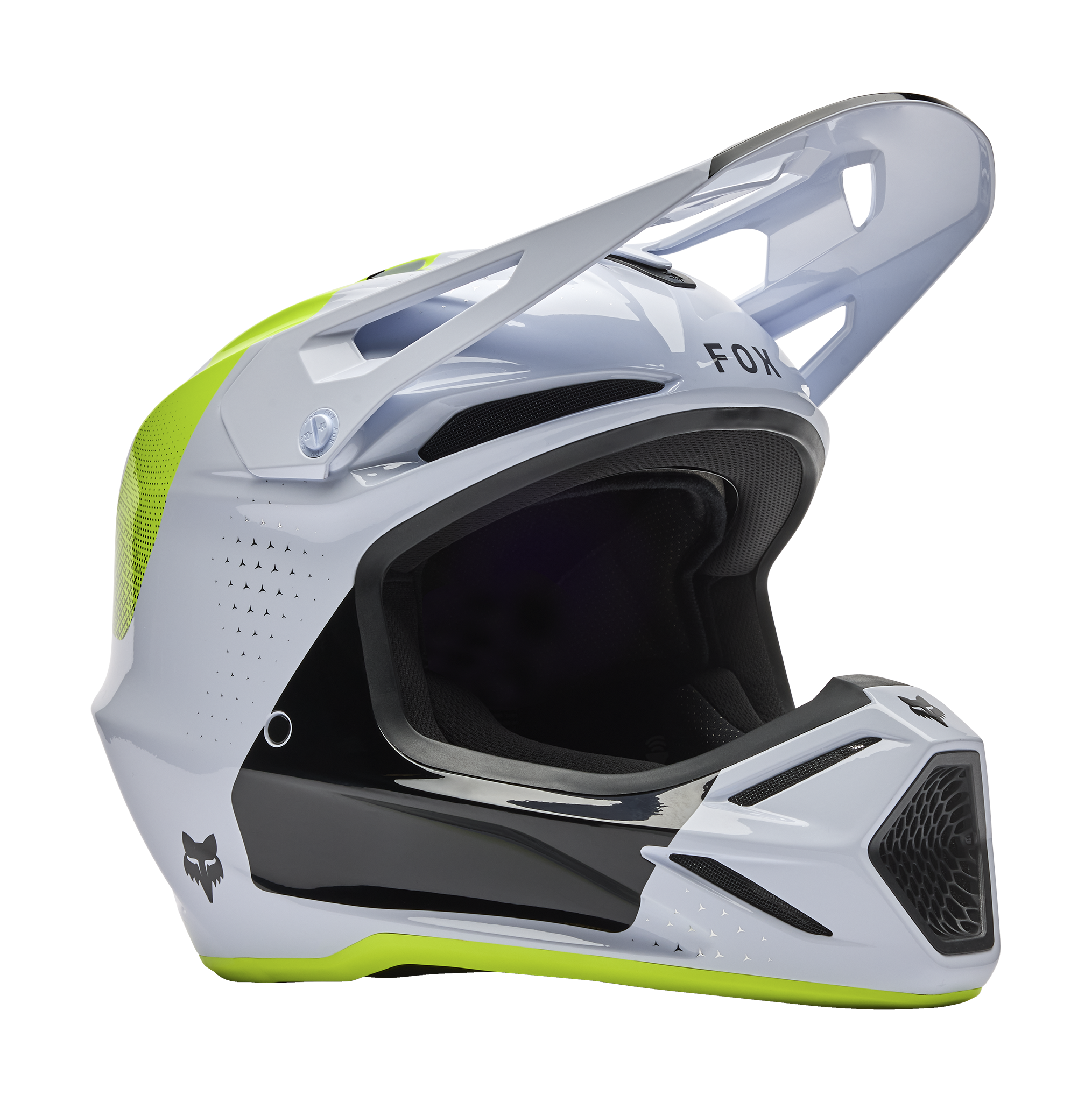 Fox Motocross Helmet V3 Tine - White