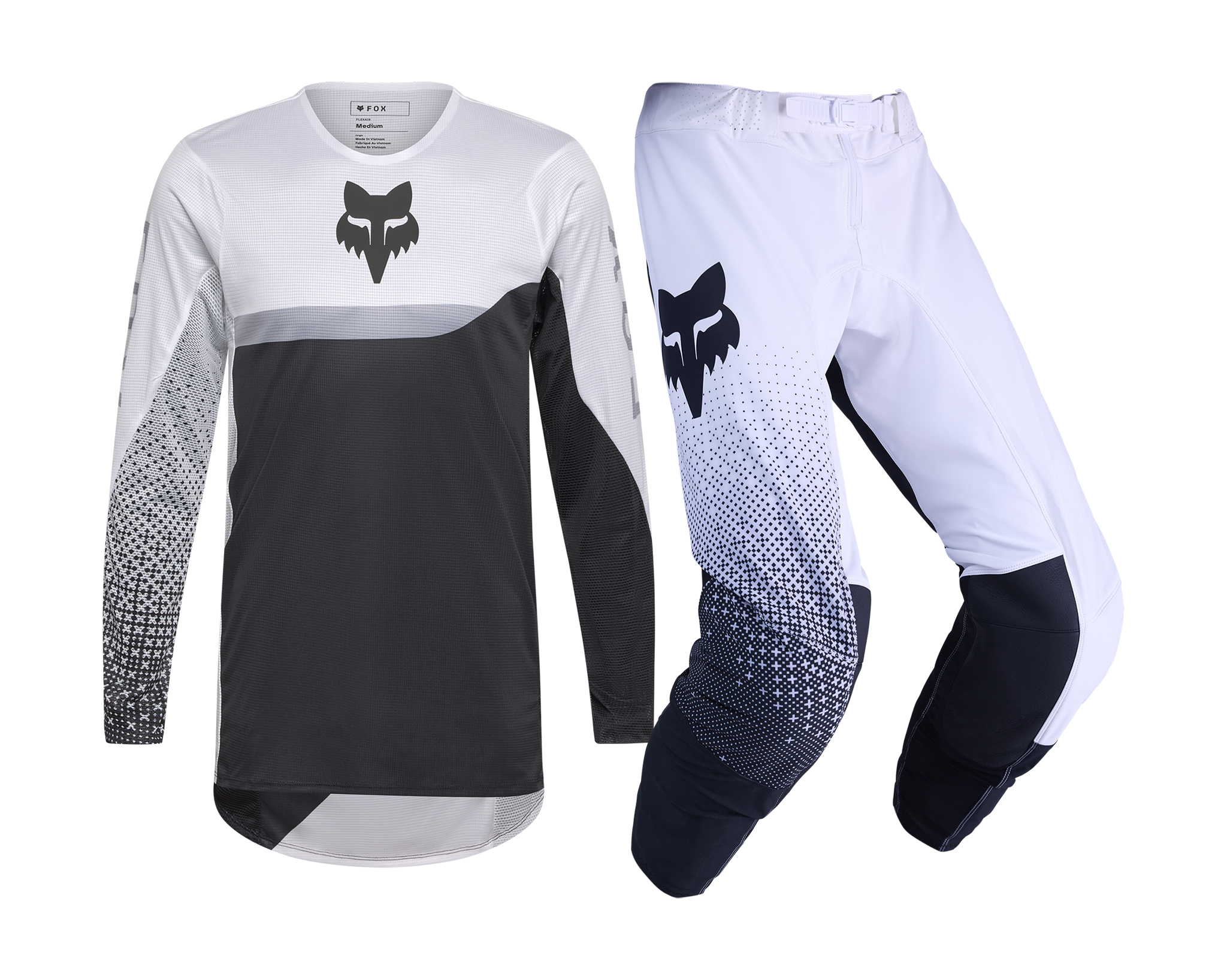 Fox Motocross Gear 2026 Flexair Fracture - White / Black