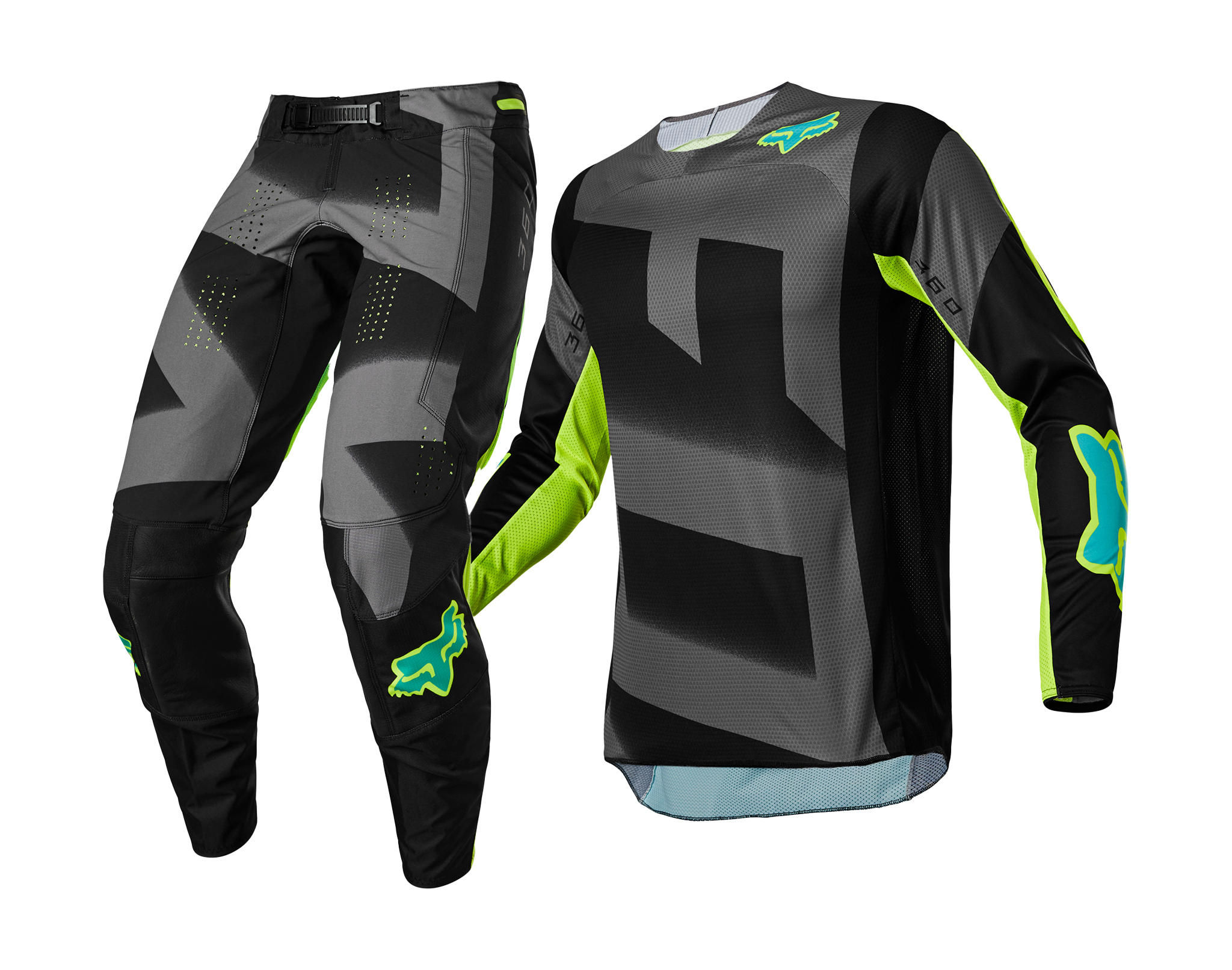 Fox Motocross Gear 360 Rkane - Grey / Yellow