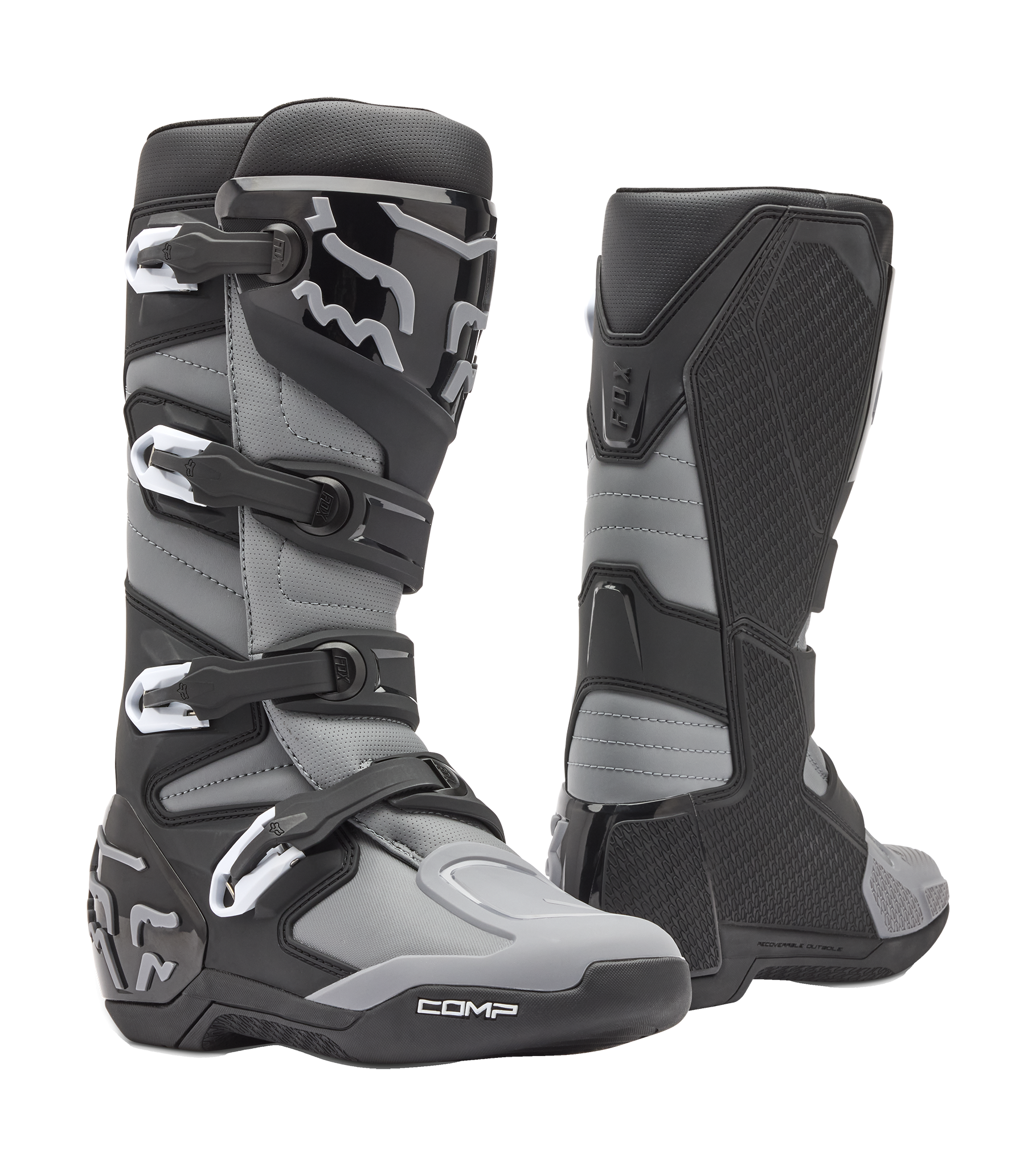 Fox Motocross Boots Comp Core - Black / Grey