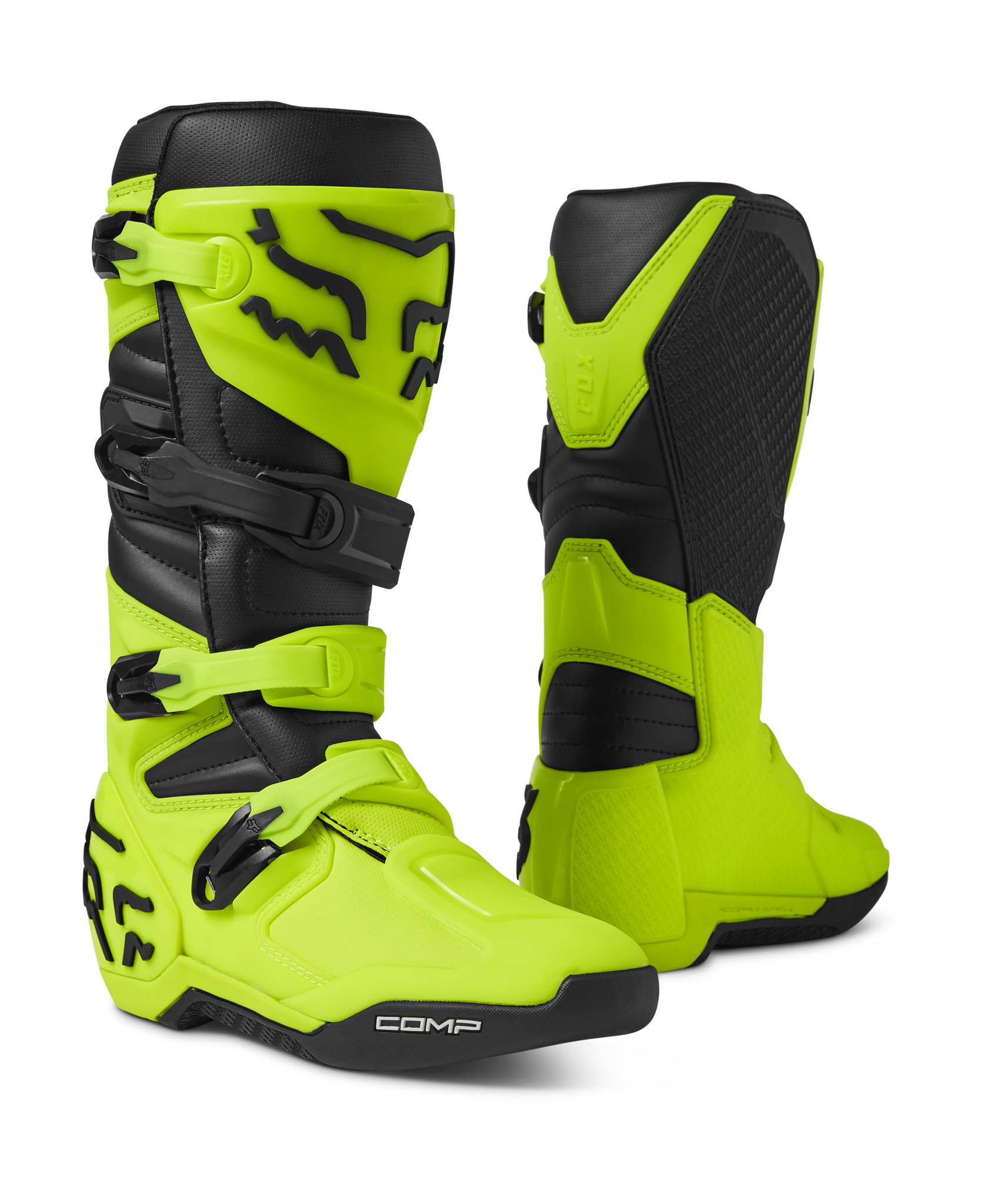 Fox Motocross Boots Comp - Fluo Yellow