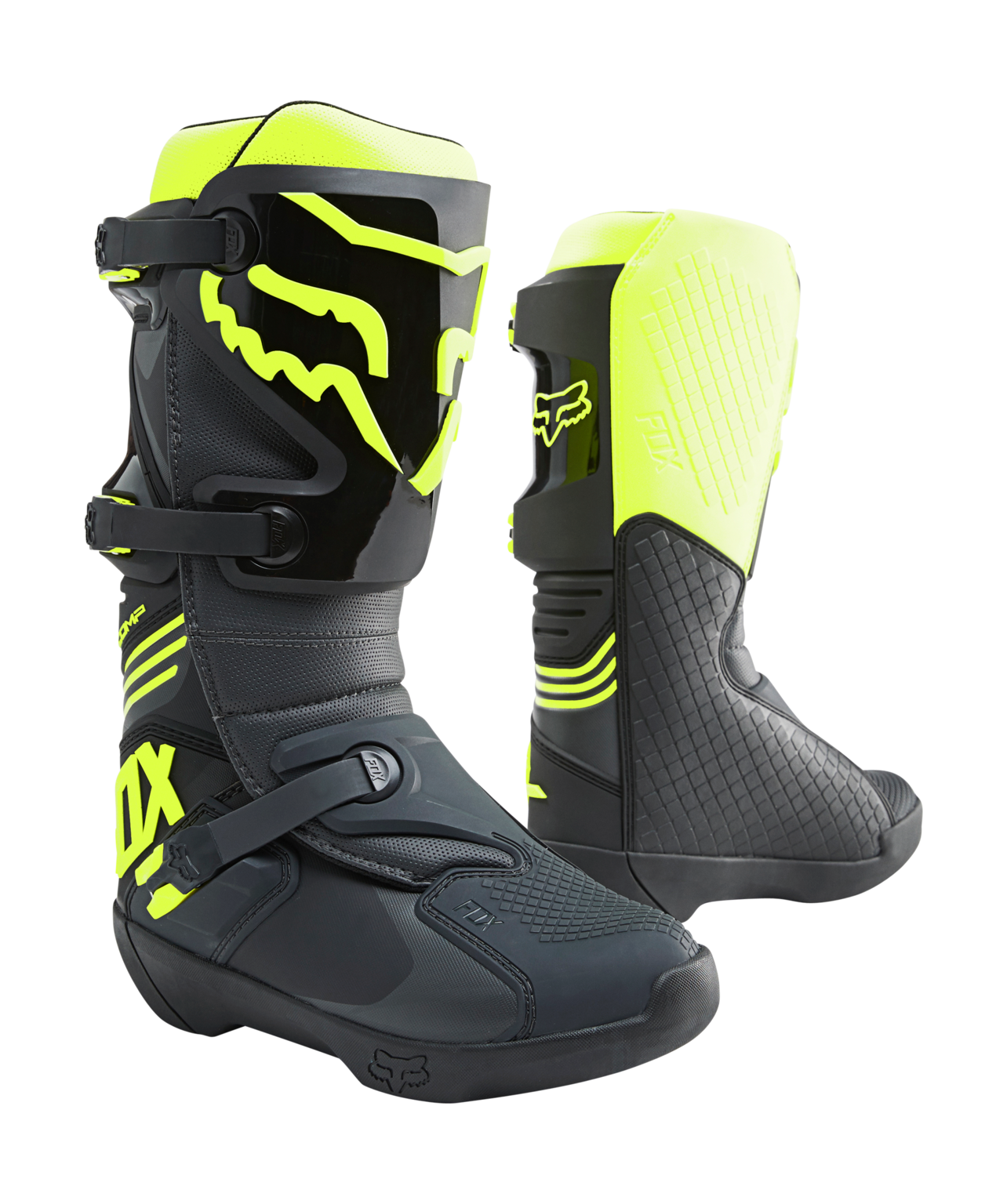 Fox Motocross Boots Comp - Black / Yellow