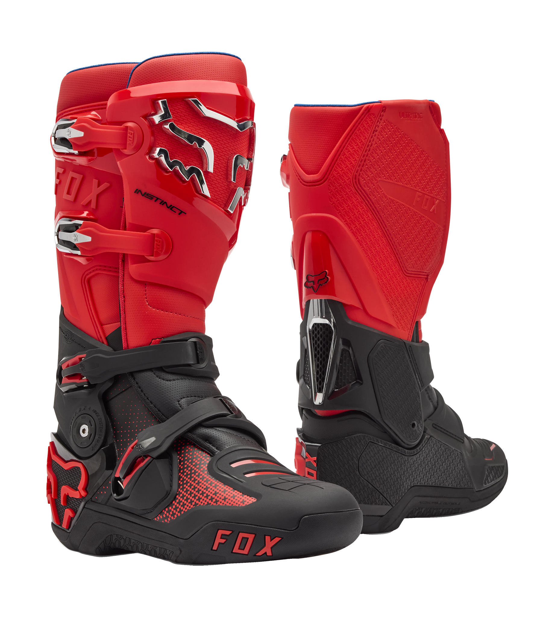 Fox Motocross Boots Instinct - Fluo Red