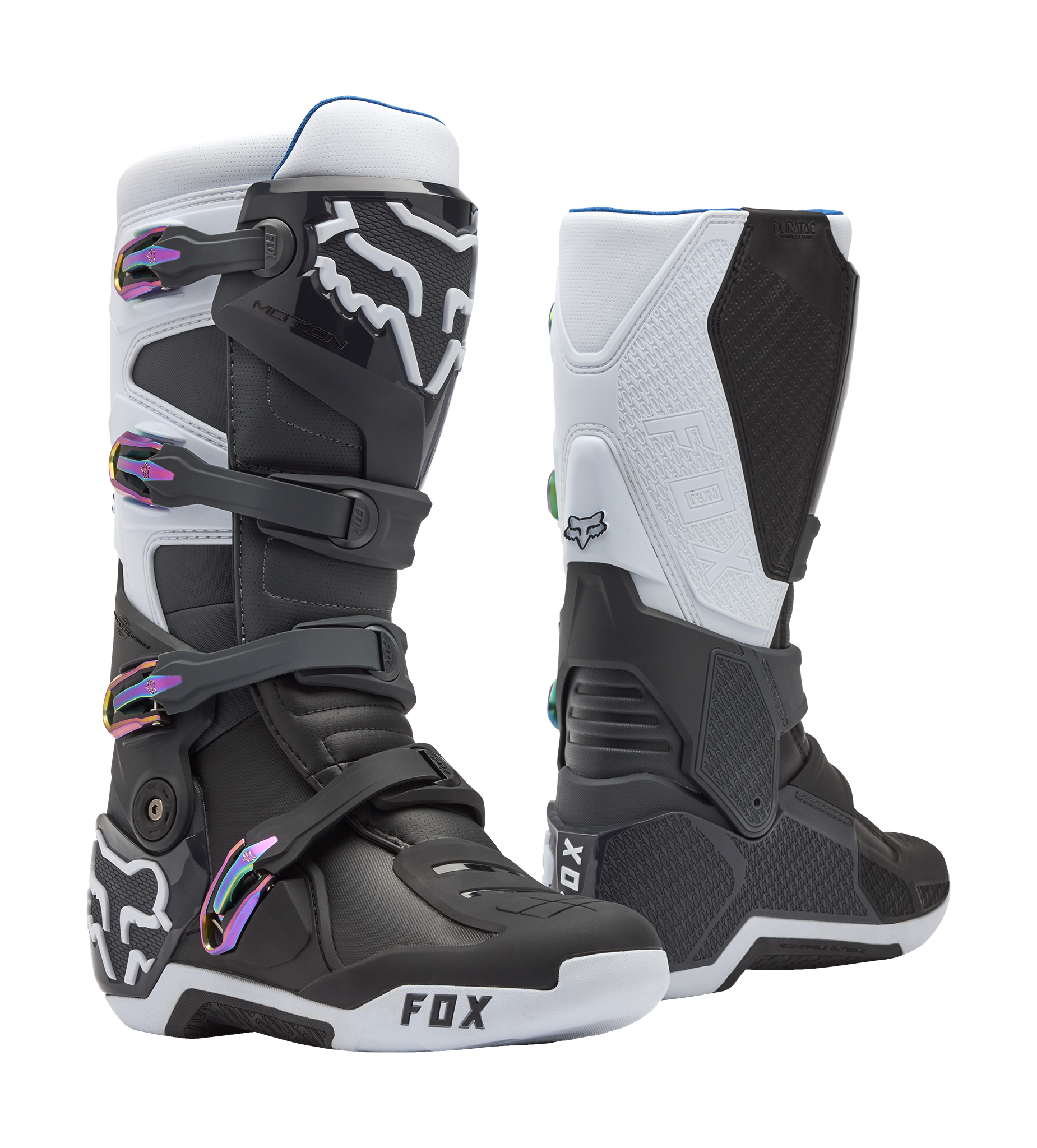 Fox Motocross Boots Motion - Black / Grey / White