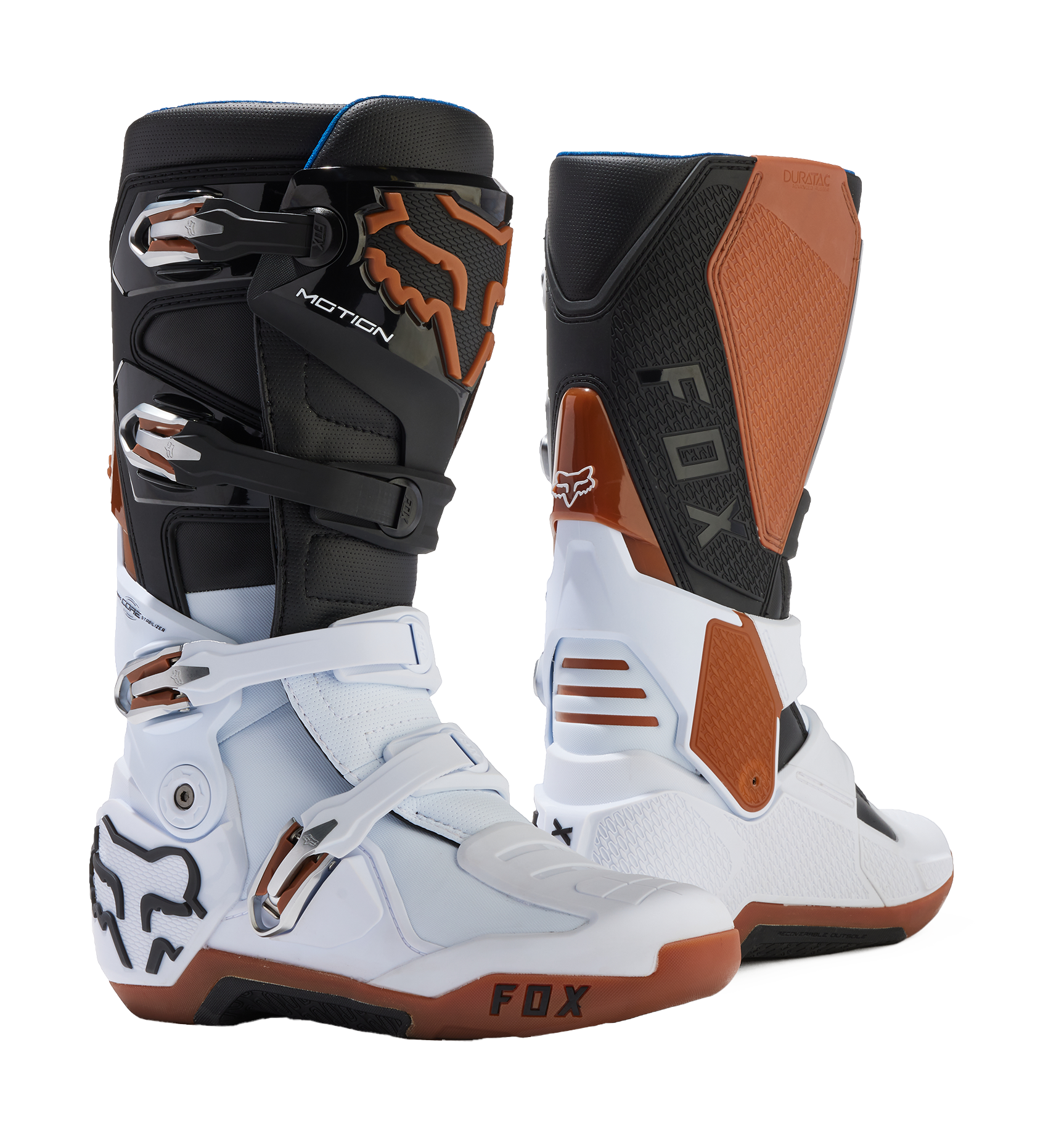 Fox Motocross Boots Motion - Black / White / Gunmetal